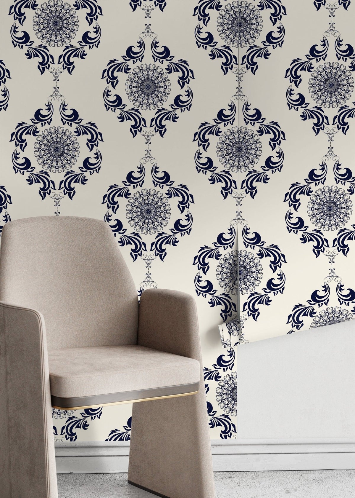 Elegant Damask Wallpaper - D231 - WallTrend