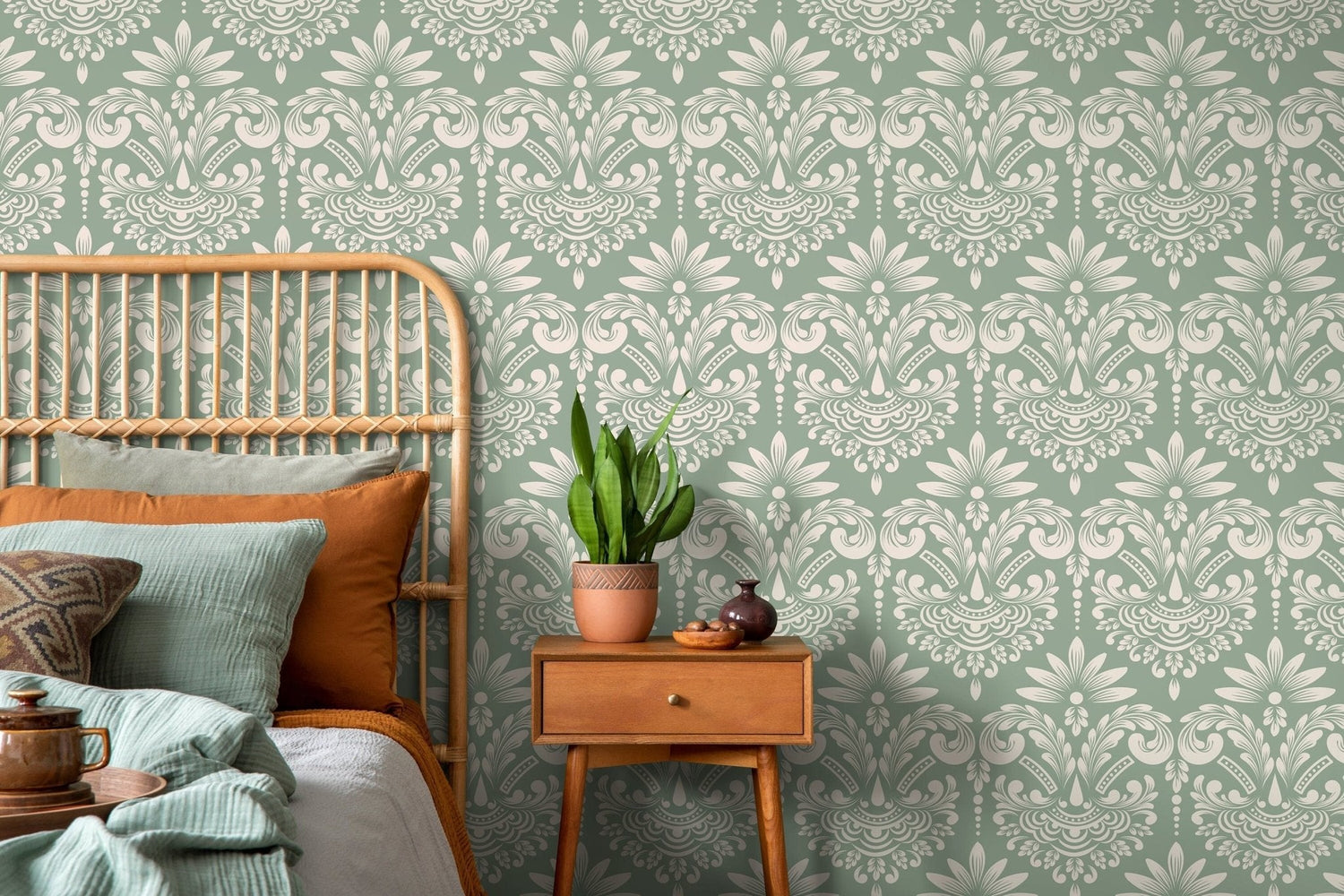 Elegant Damask Wallpaper - D251 - WallTrend