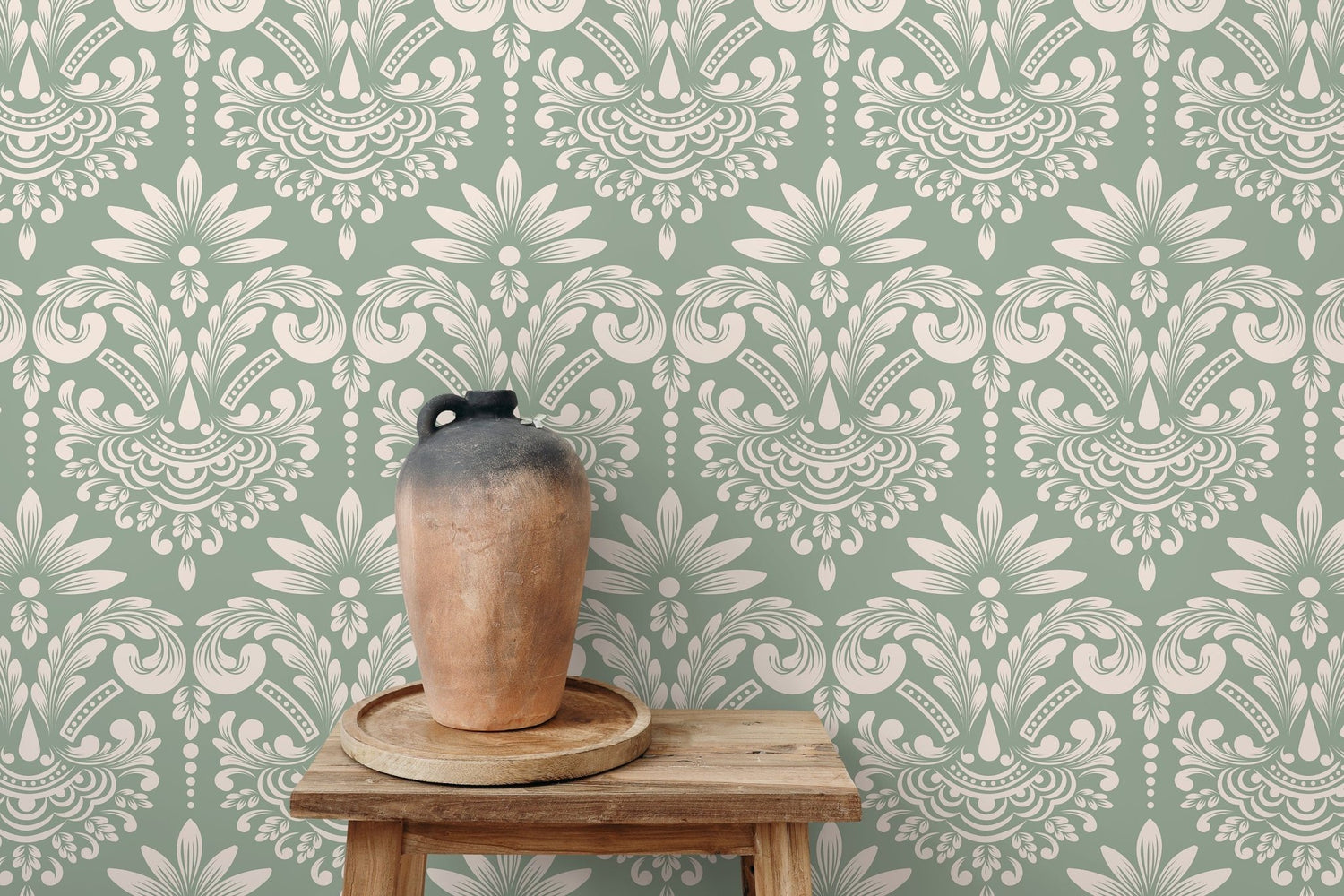 Elegant Damask Wallpaper - D251 - WallTrend