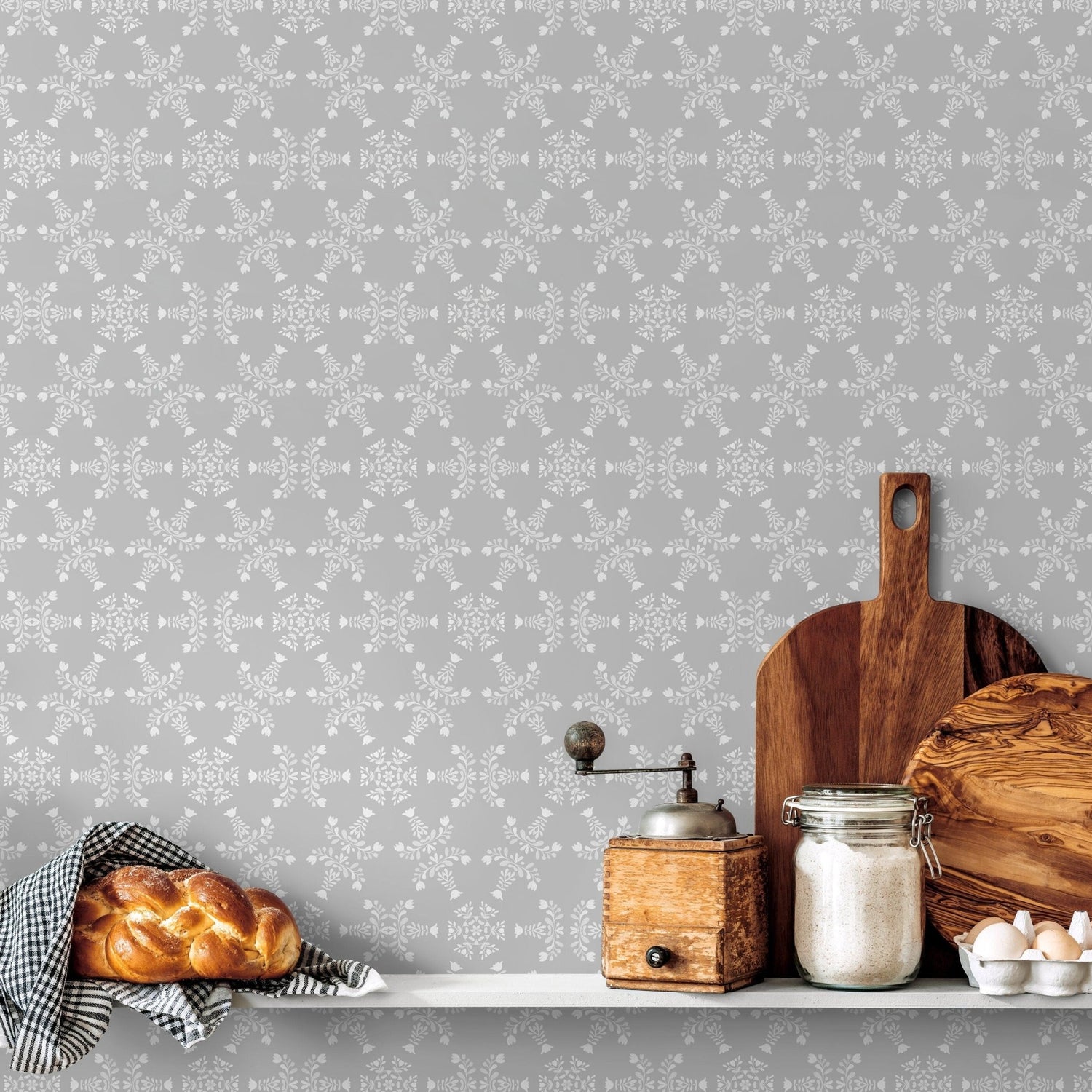 Elegant Damask Wallpaper - X063 - WallTrend