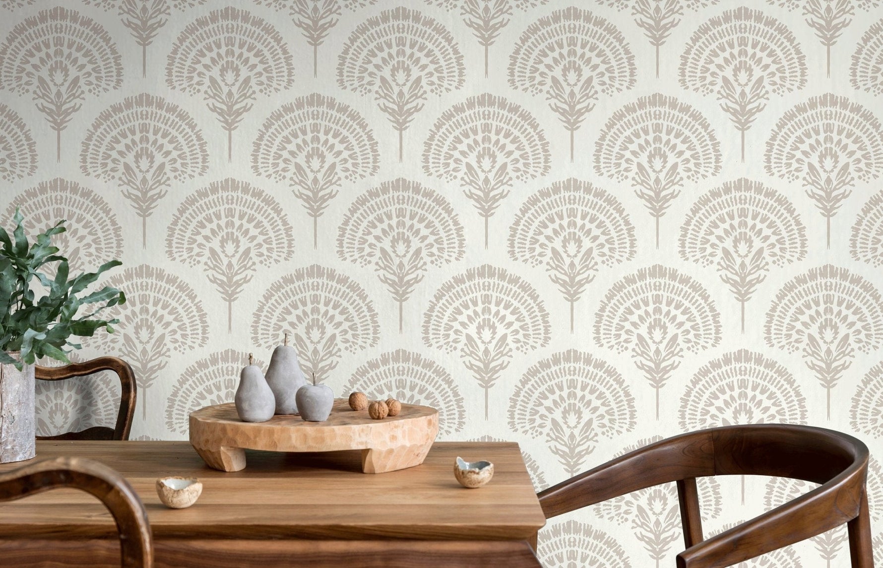 Elegant Feather Foliage Wallpaper - C510 - WallTrend