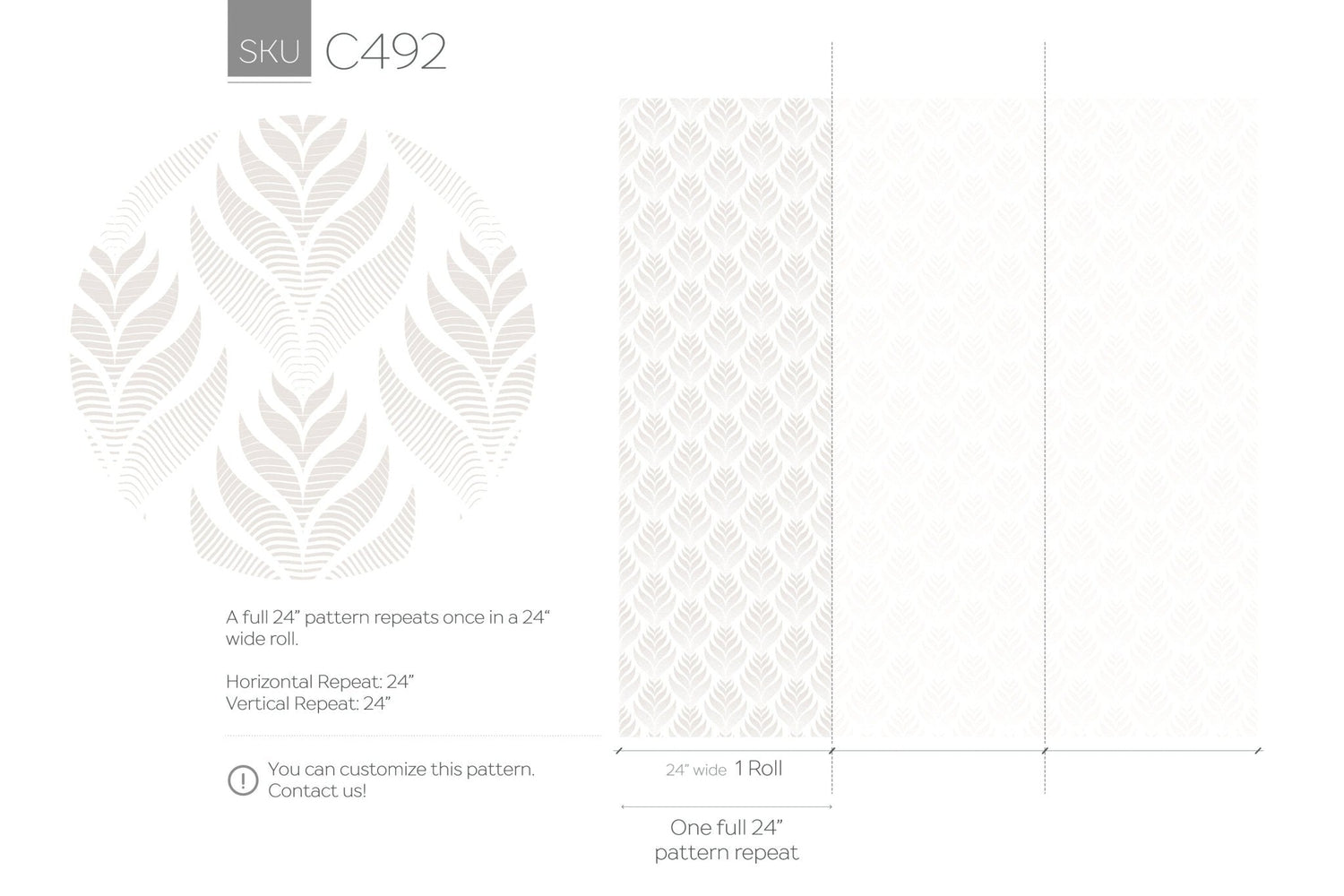 Elegant Feather Pattern Wallpaper - C492 - WallTrend