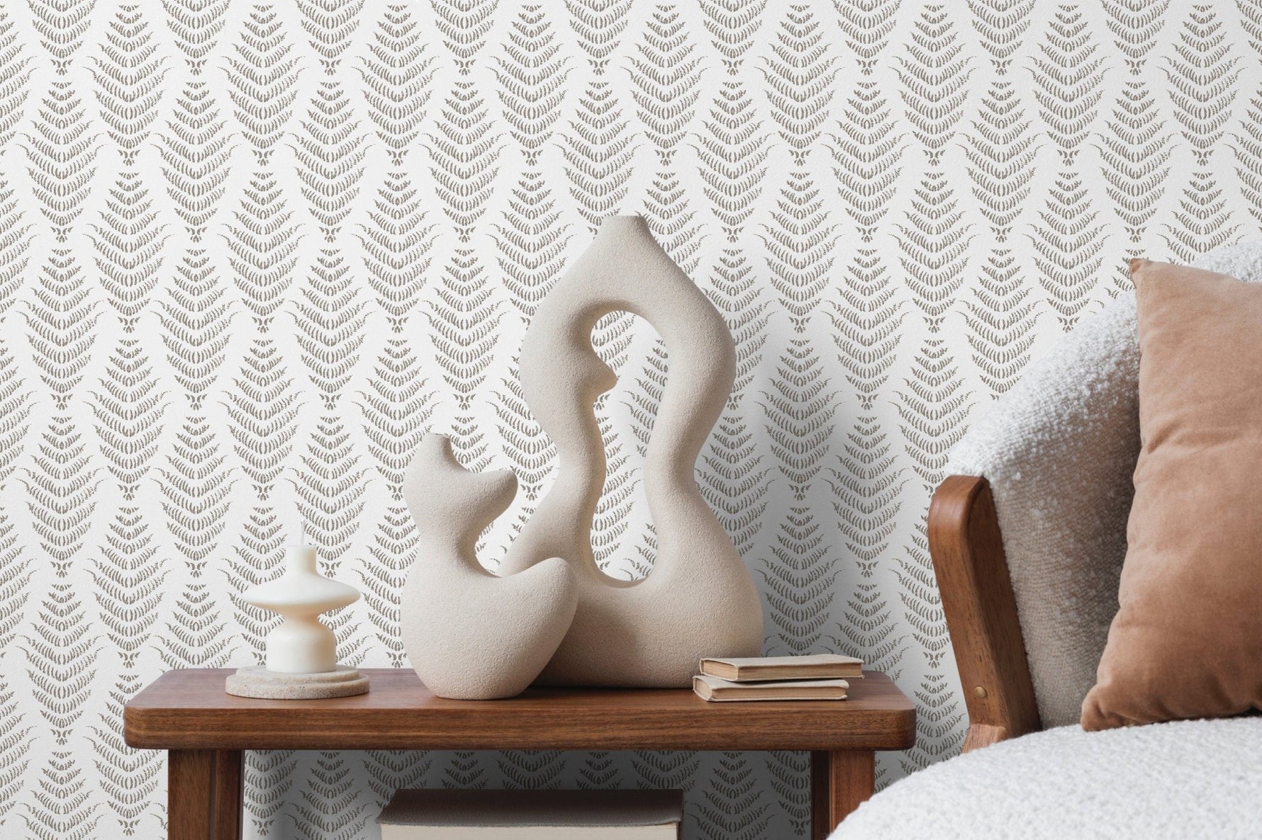 Elegant Fern Pattern Wallpaper - C486 - WallTrend