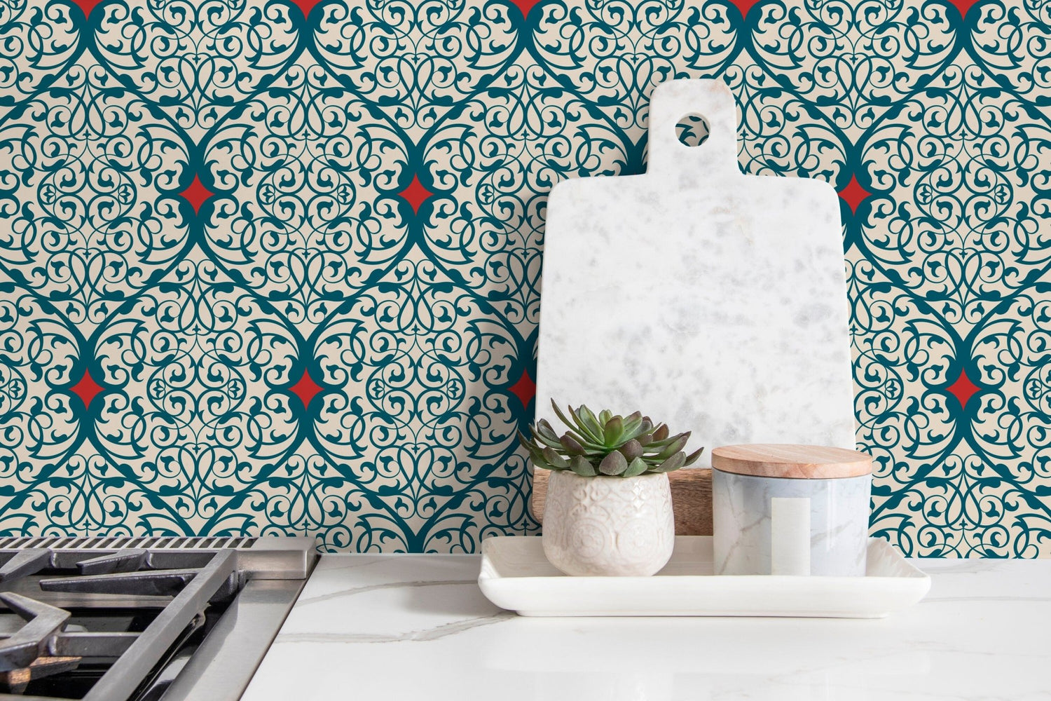 Elegant Filigree Wallpaper - C380 - WallTrend