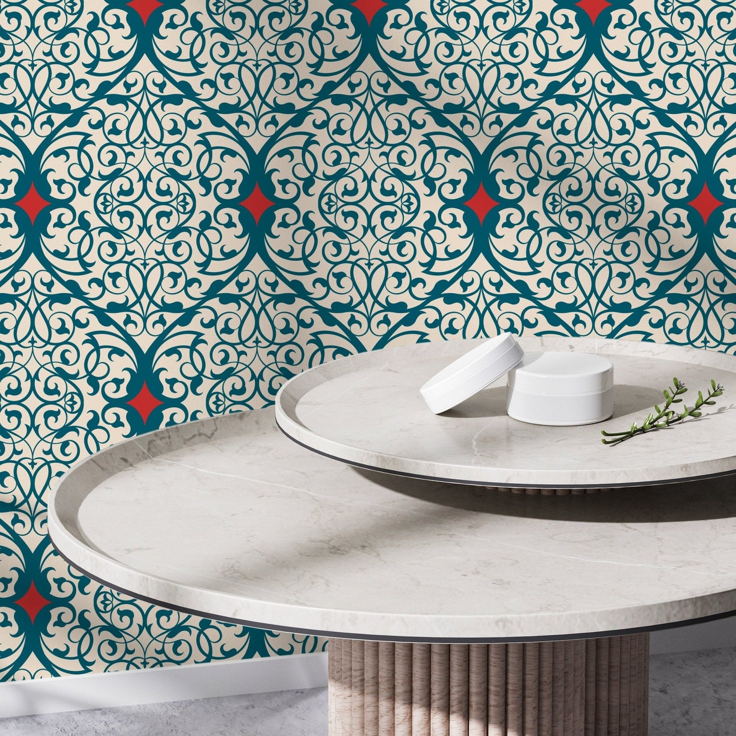 Elegant Filigree Wallpaper - C380 - WallTrend