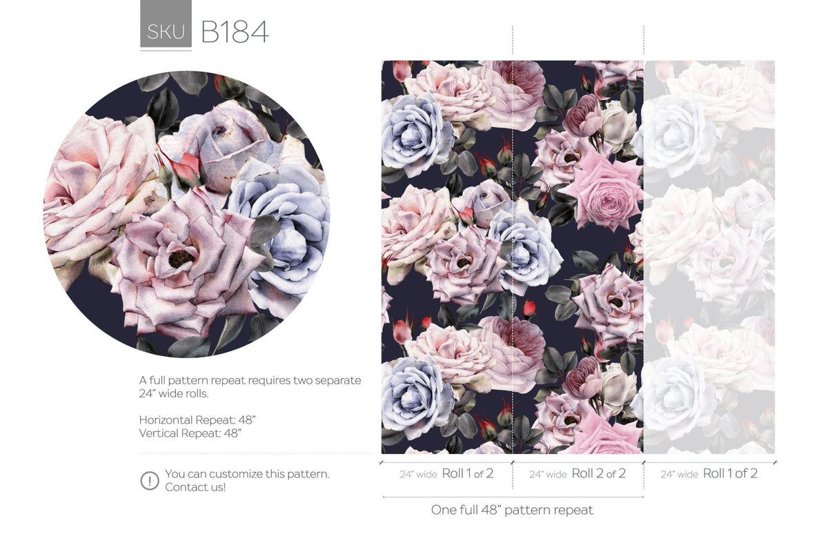 Elegant Floral Arrangement Wallpaper - B184 - WallTrend