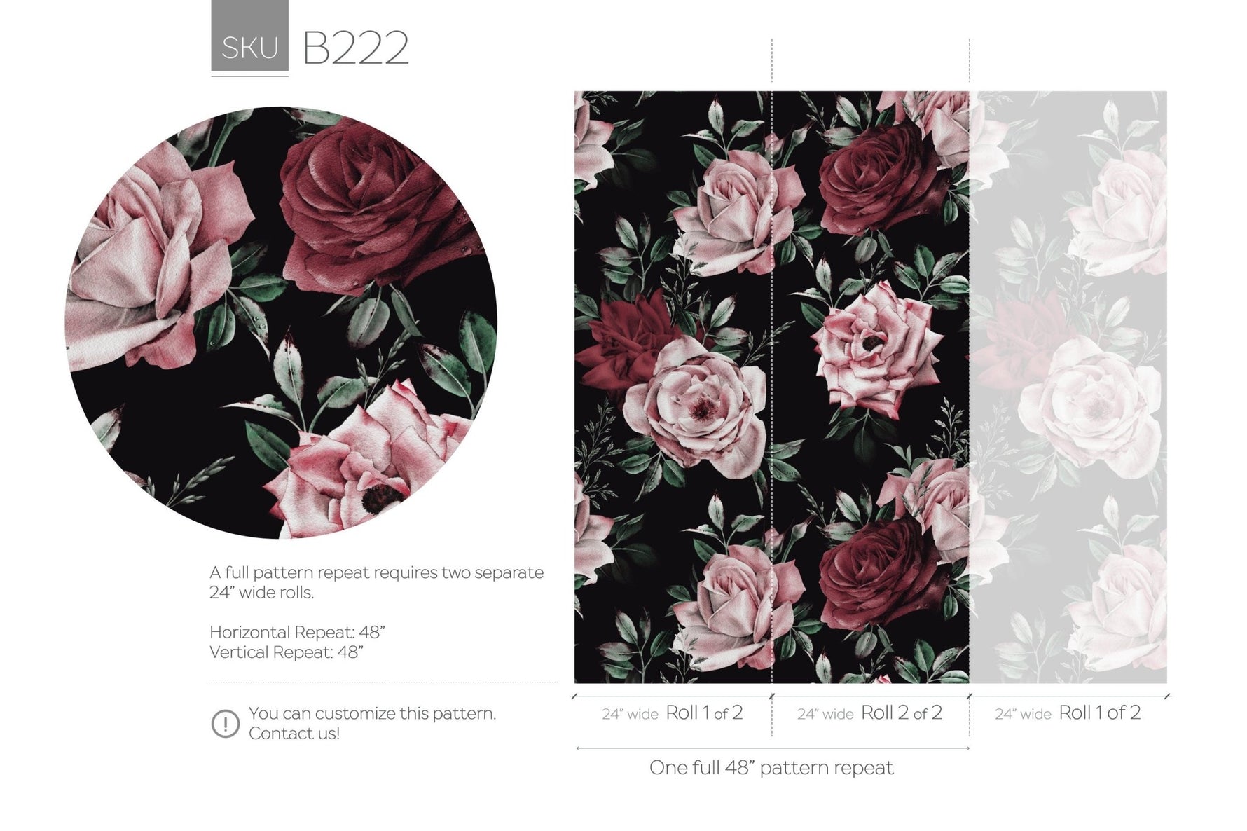 Elegant Floral Arrangement Wallpaper - B222 - WallTrend