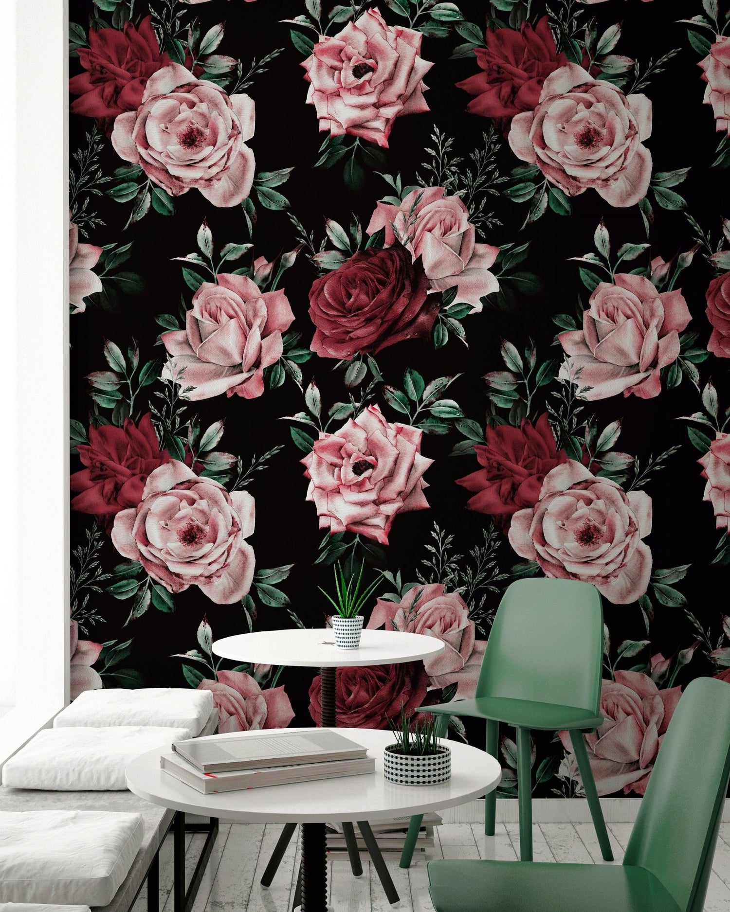 Elegant Floral Arrangement Wallpaper - B222 - WallTrend
