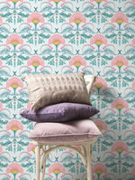 Elegant Floral Art Nouveau Wallpaper - D237 - WallTrend