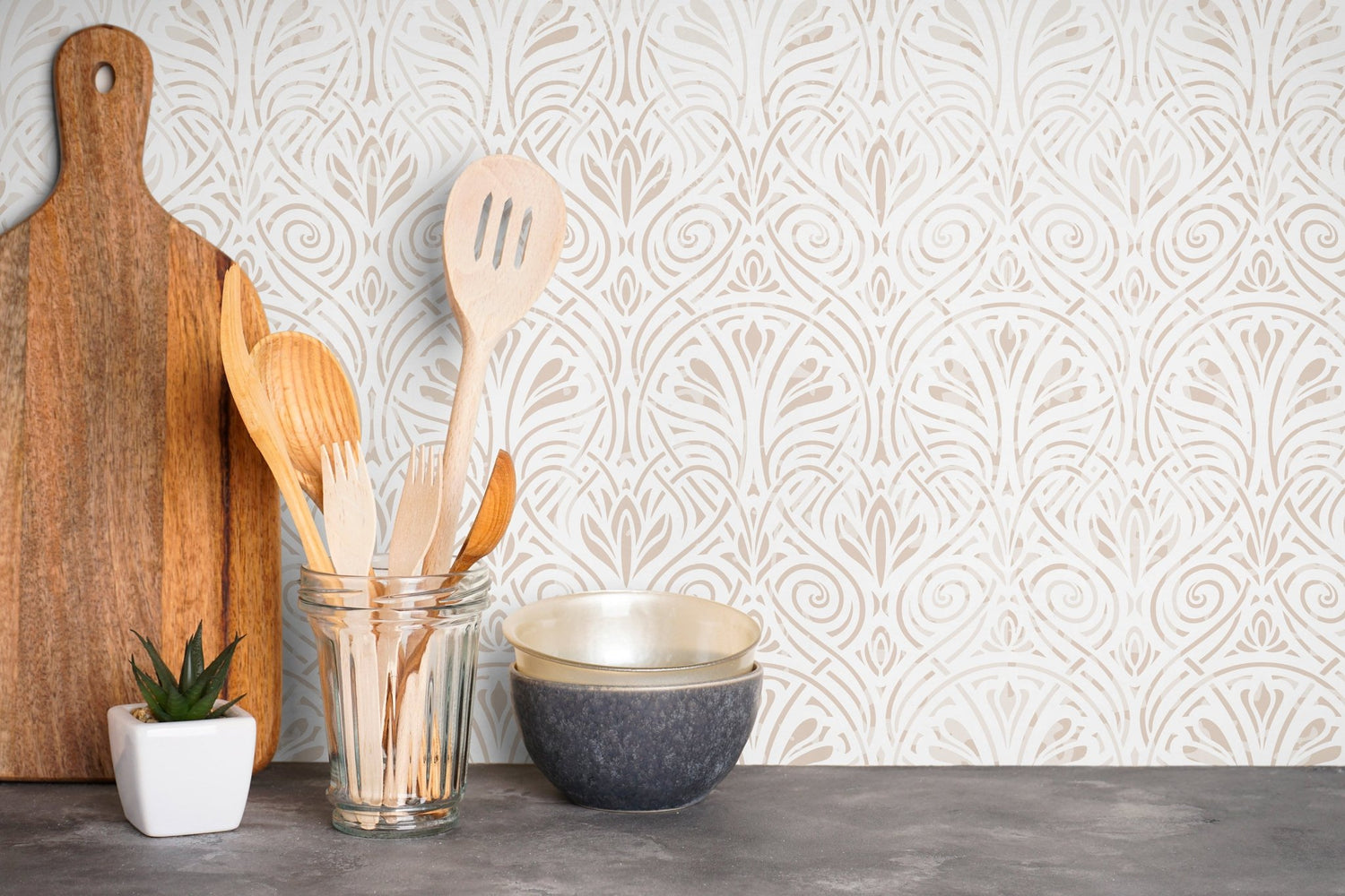 Elegant Floral Artistry Wallpaper - C240 - WallTrend