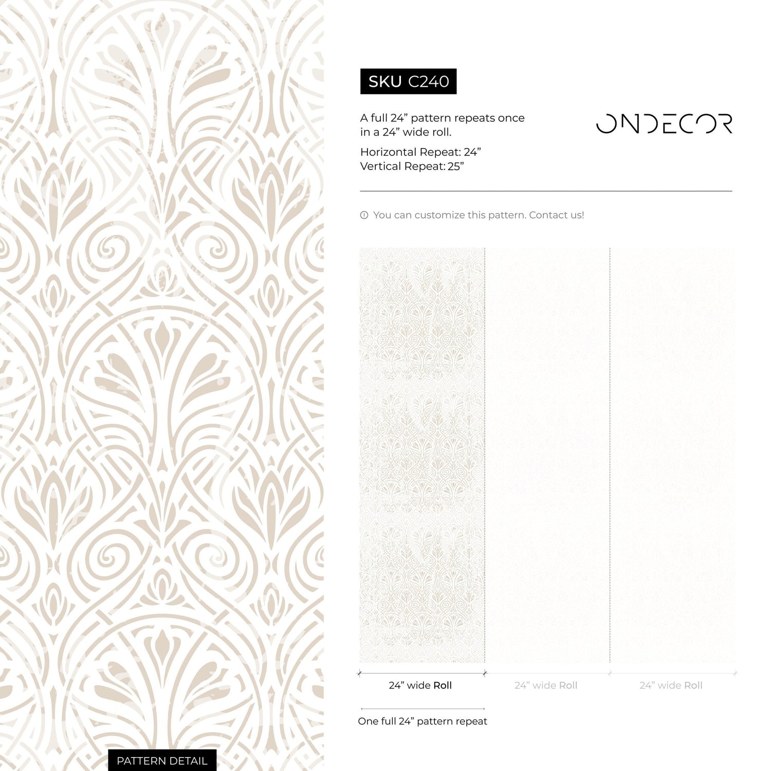 Elegant Floral Artistry Wallpaper - C240 - WallTrend