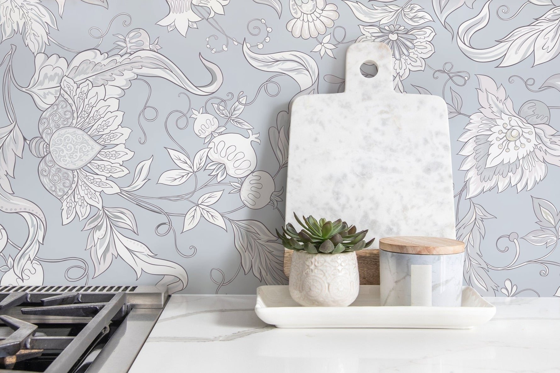 Elegant Floral Bliss Wallpaper - D276 - WallTrend