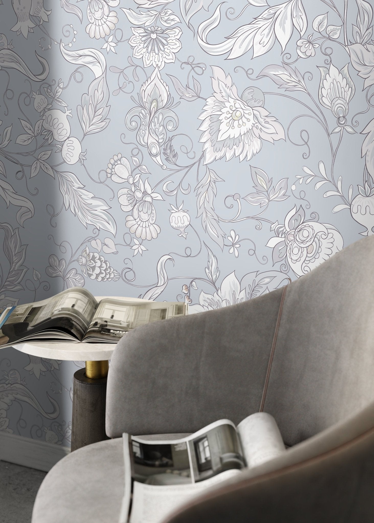 Elegant Floral Bliss Wallpaper - D276 - WallTrend