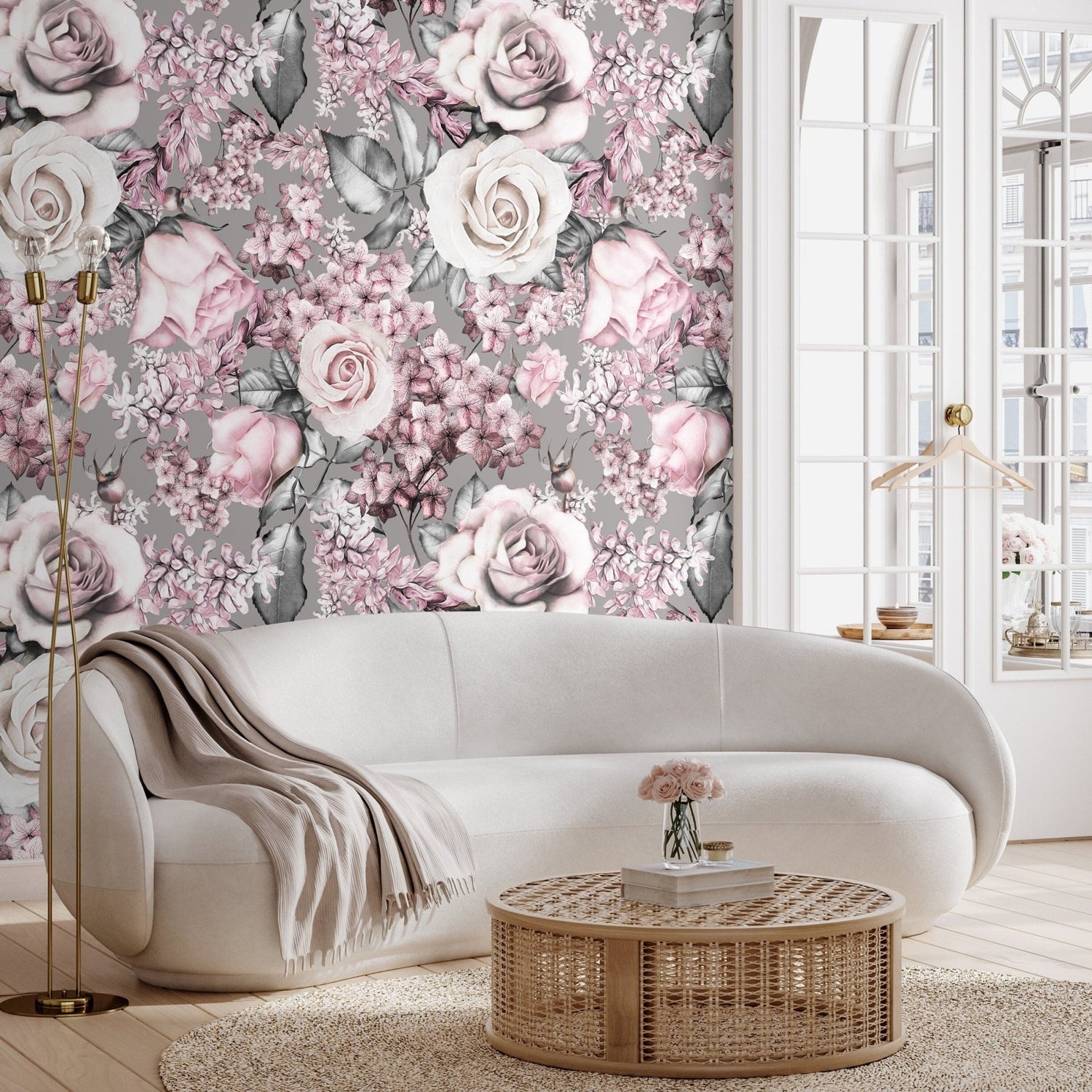Elegant Floral Bloom Wallpaper - A548 - WallTrend