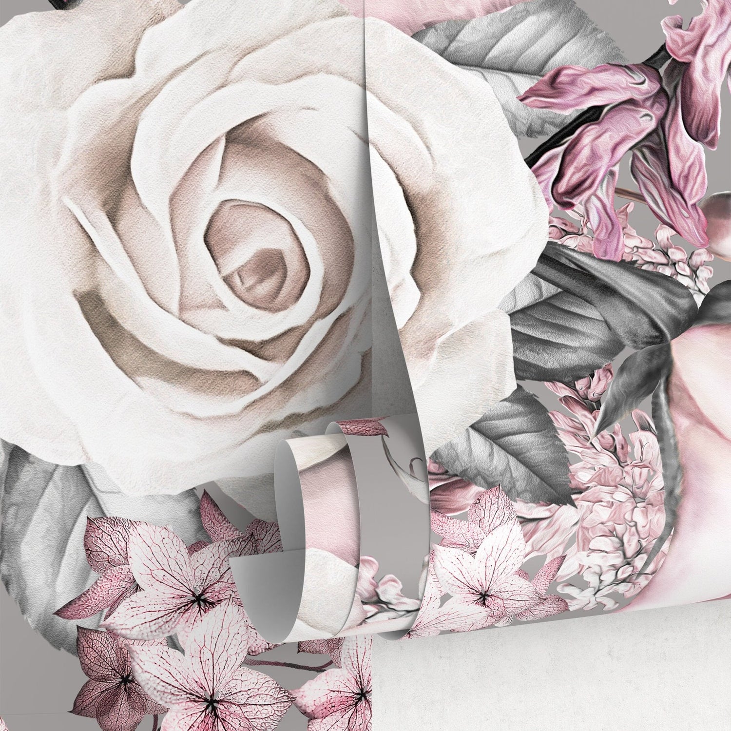 Elegant Floral Bloom Wallpaper - A548 - WallTrend