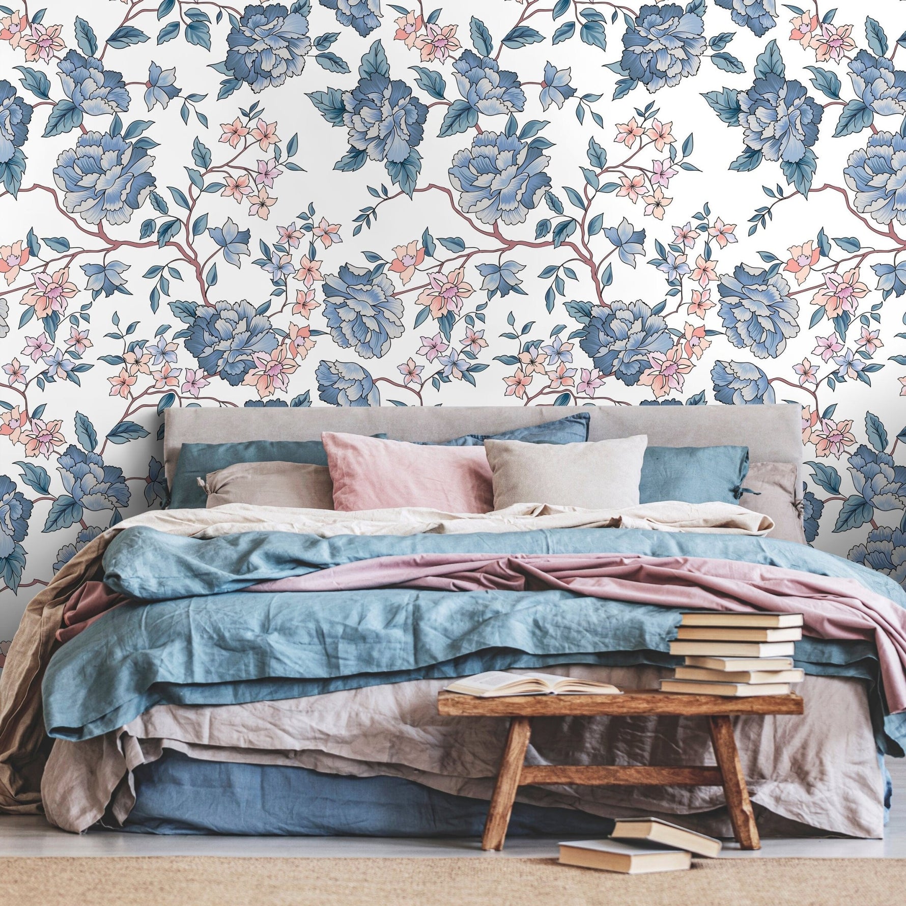 Elegant Floral Bloom Wallpaper - A594 - WallTrend
