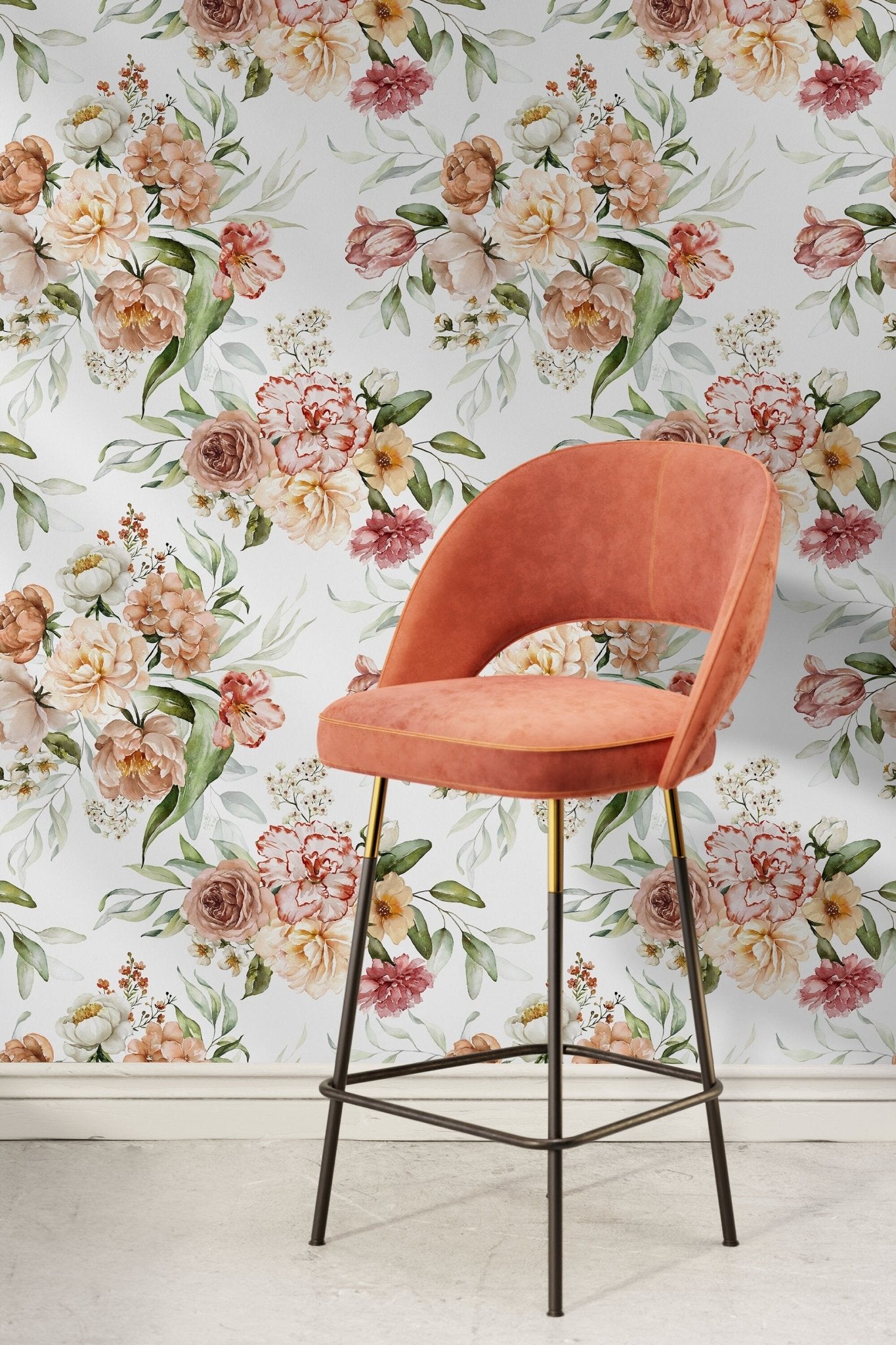 Elegant Floral Bloom Wallpaper - C825 - WallTrend