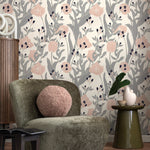 Elegant Floral Blossom Wallpaper - A829 - WallTrend