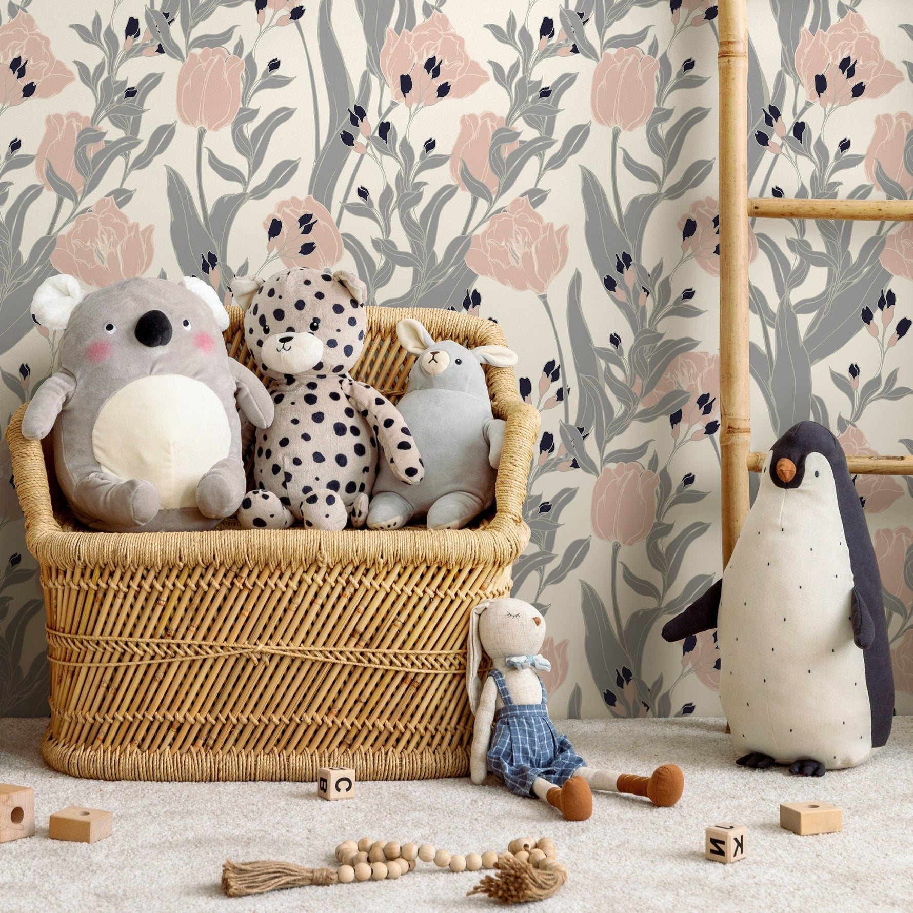Elegant Floral Blossom Wallpaper - A829 - WallTrend