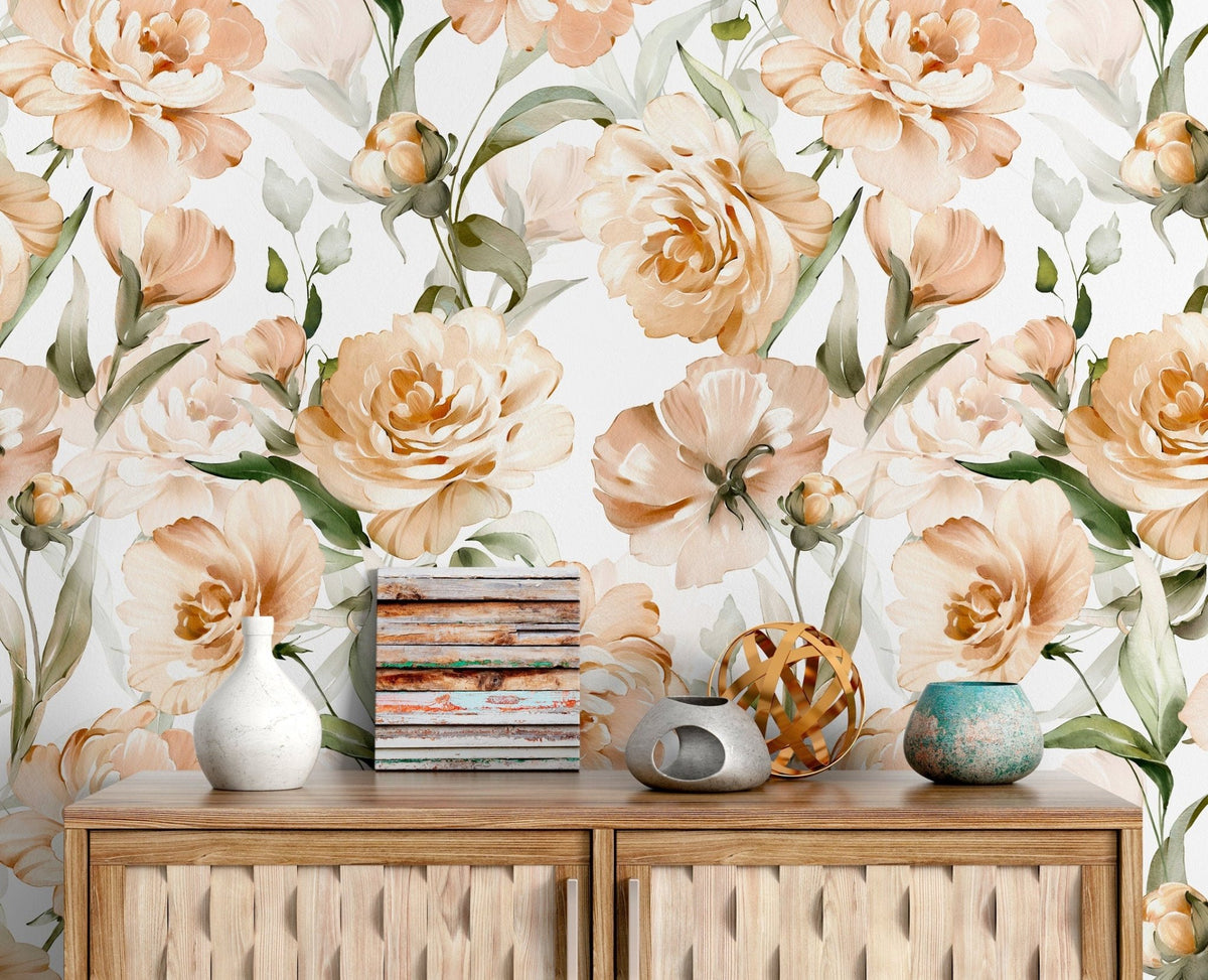 Elegant Floral Blossom Wallpaper - C358 - WallTrend