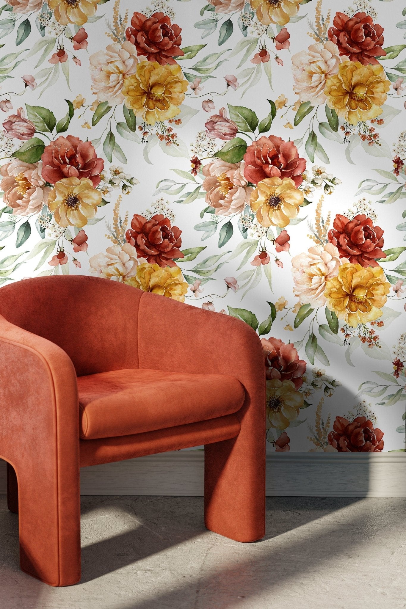 Elegant Floral Blossoms Wallpaper - C824 - WallTrend