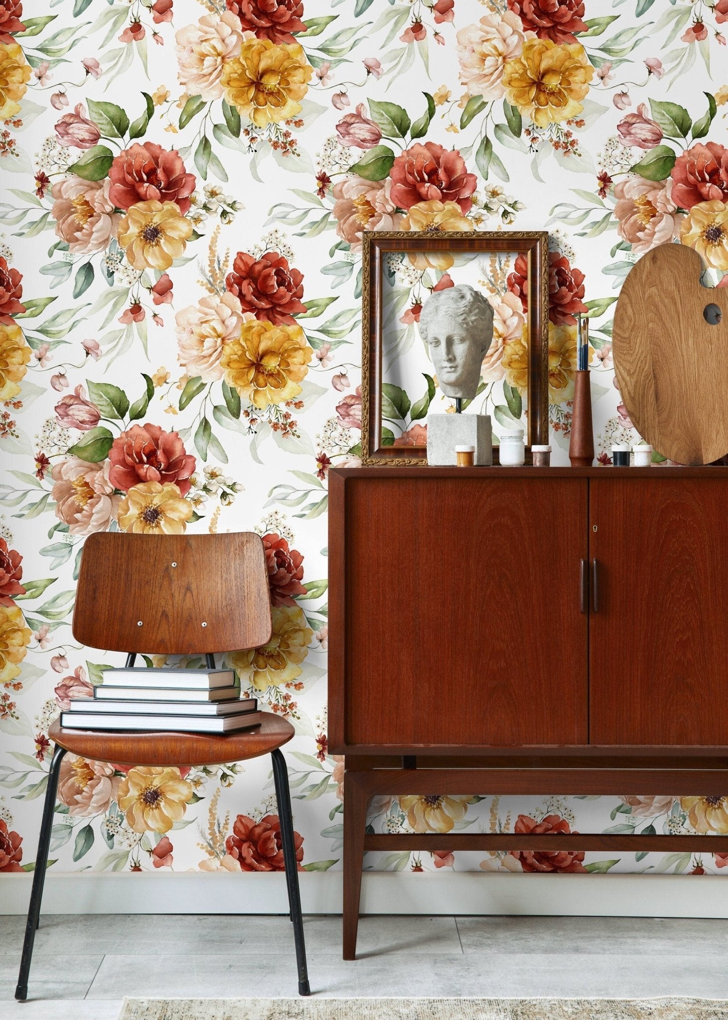 Elegant Floral Blossoms Wallpaper - C824 - WallTrend
