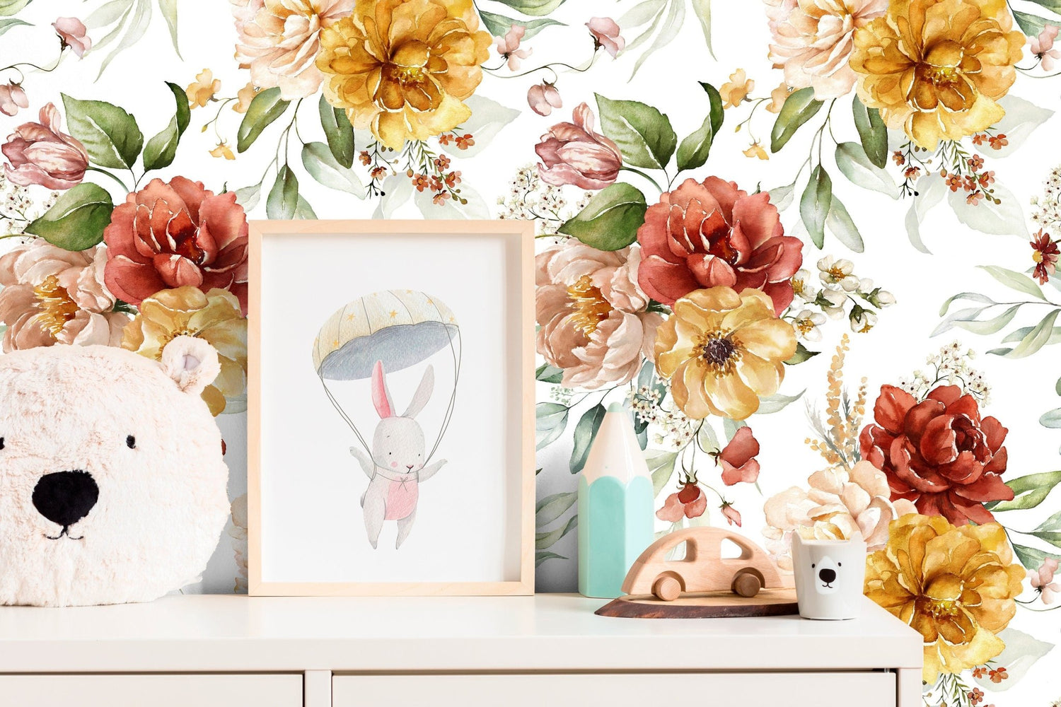 Elegant Floral Blossoms Wallpaper - C824 - WallTrend