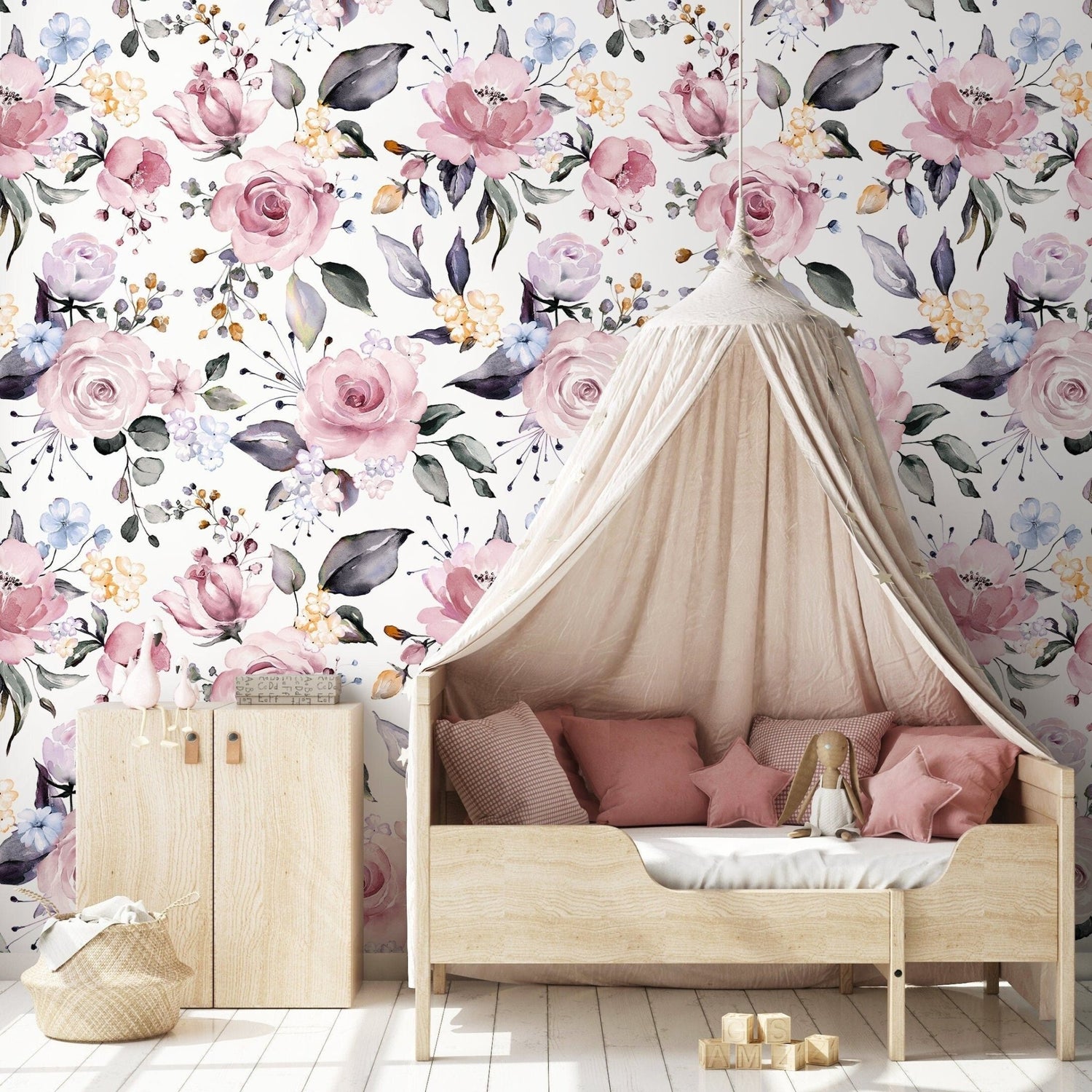 Elegant Floral Bouquet Wallpaper - A317 - WallTrend