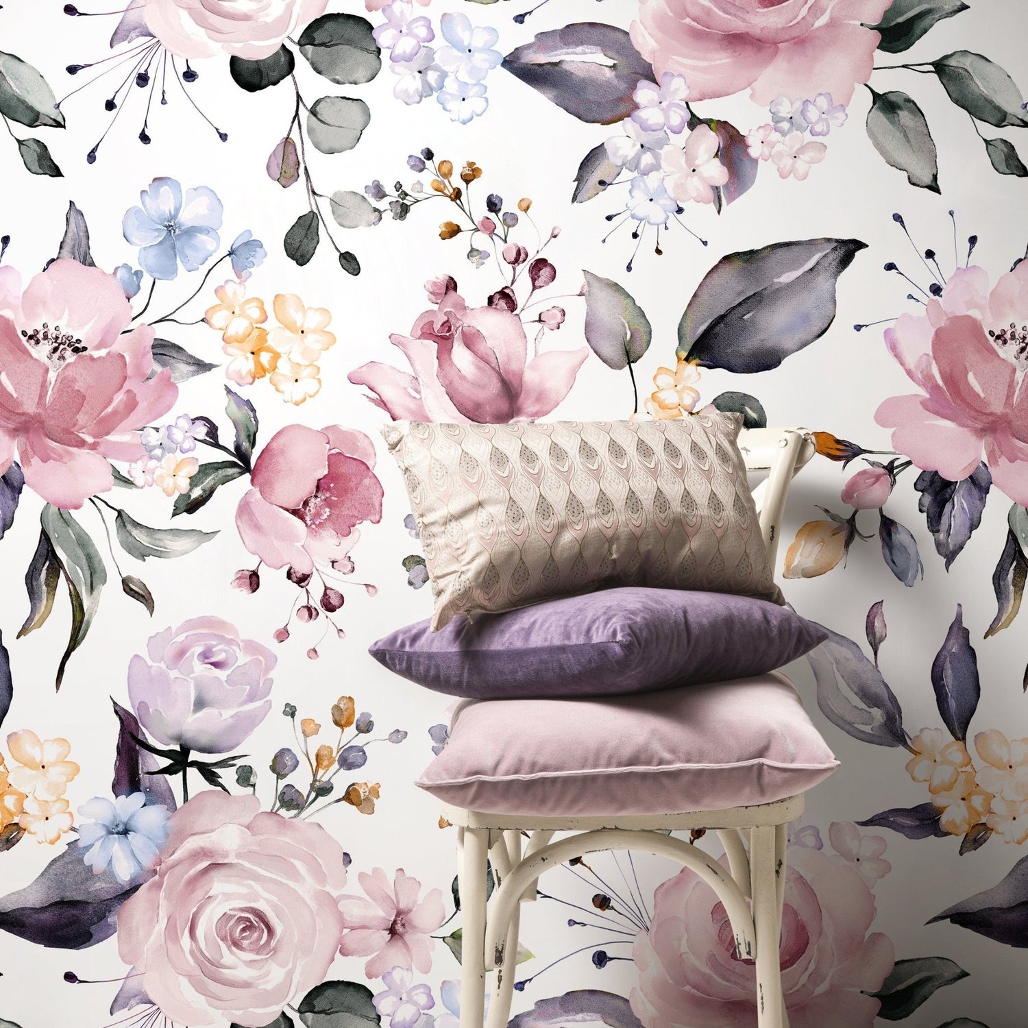 Elegant Floral Bouquet Wallpaper - A317 - WallTrend