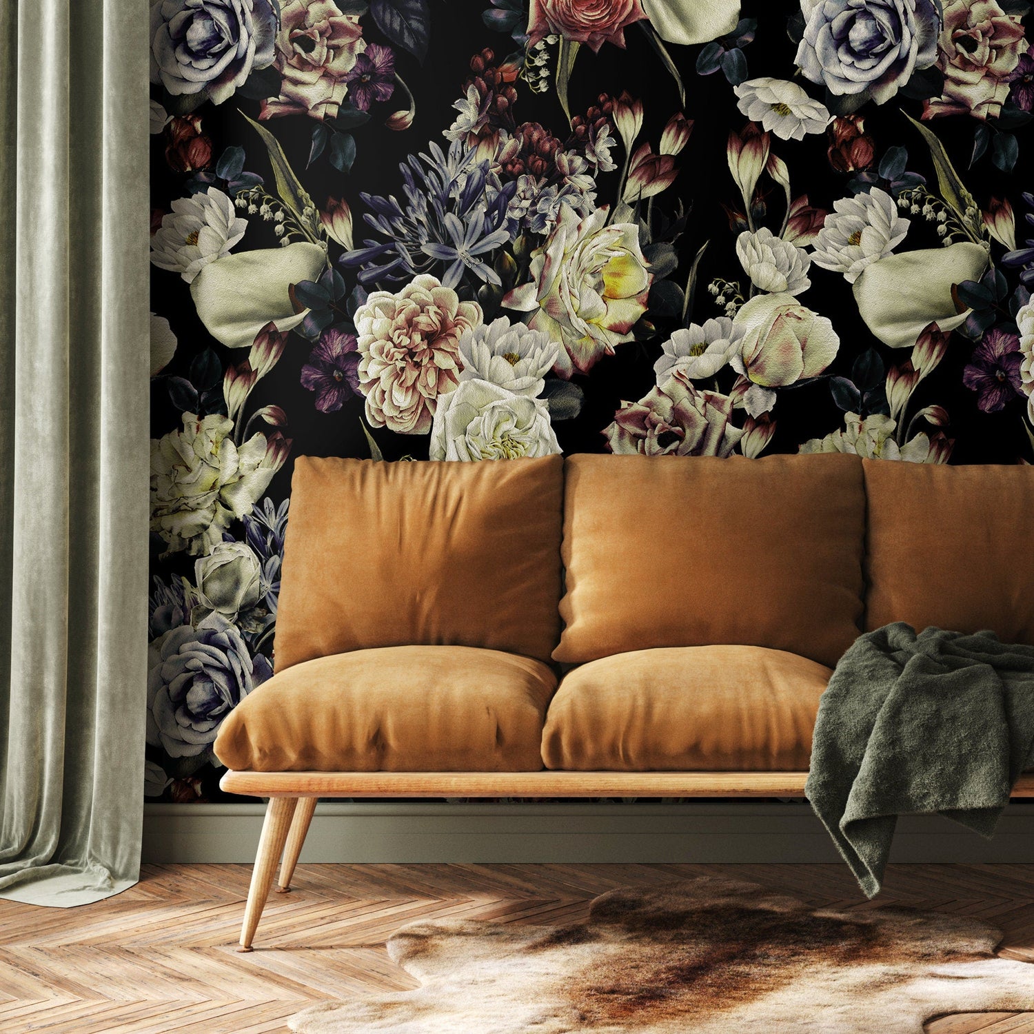Elegant Floral Bouquet Wallpaper - A841 - WallTrend
