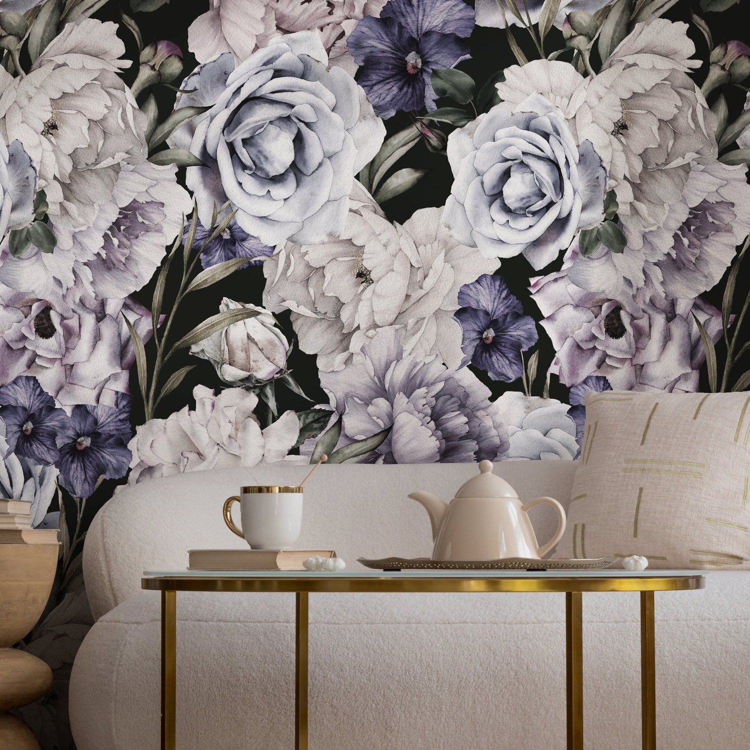 Elegant Floral Bouquet Wallpaper - B186 - WallTrend