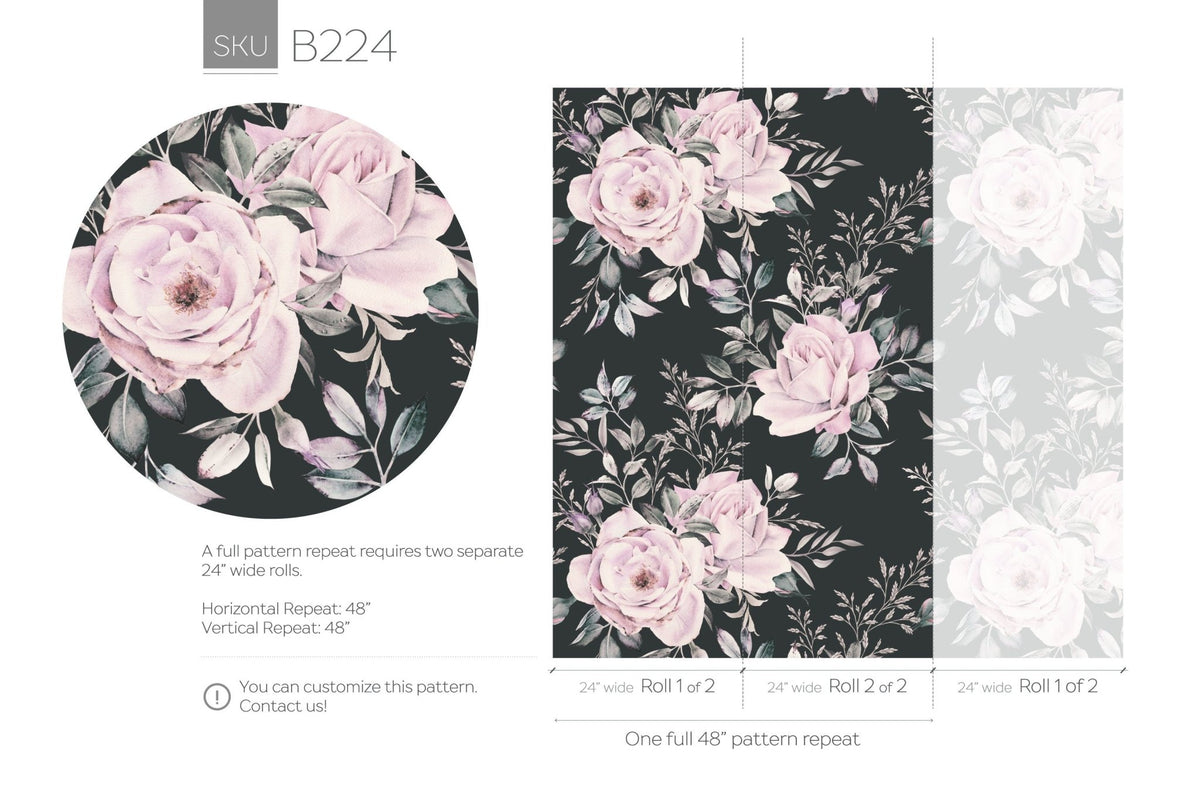 Elegant Floral Bouquet Wallpaper - B224 - WallTrend