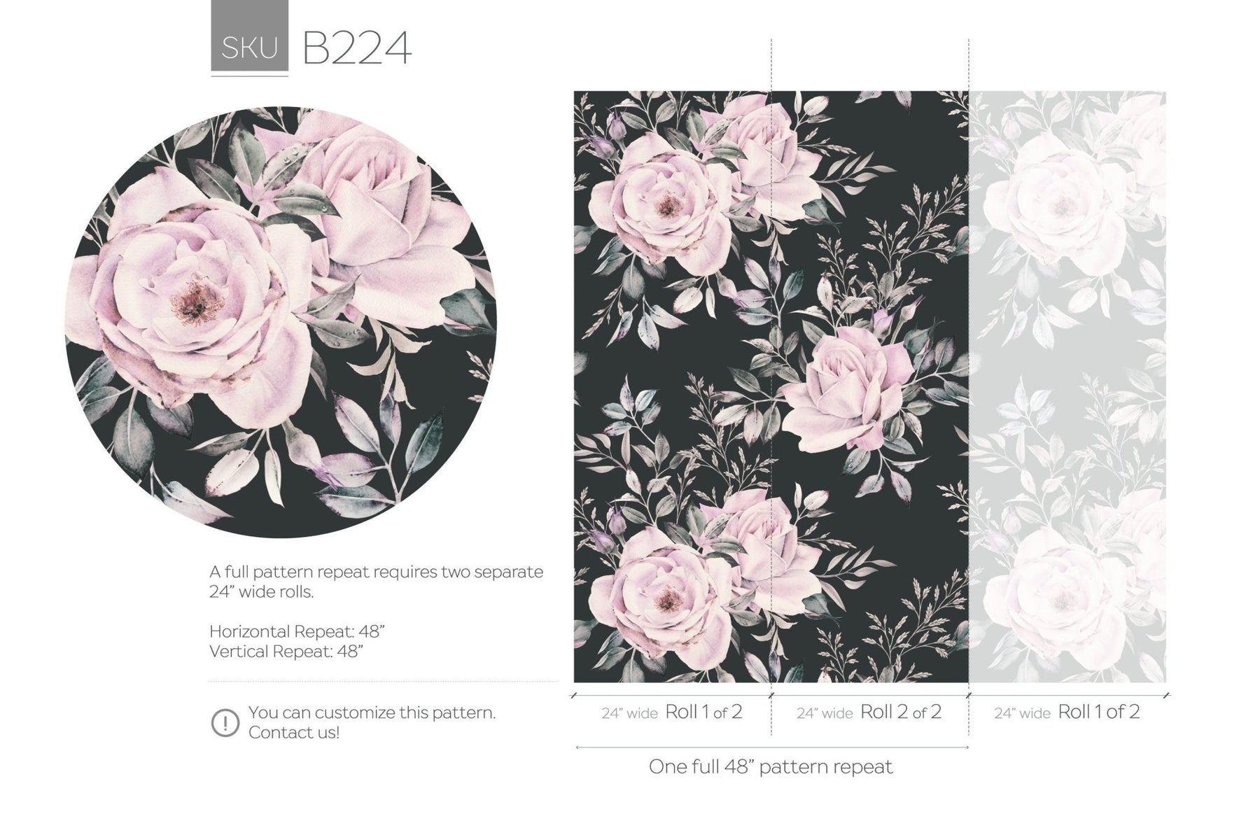 Elegant Floral Bouquet Wallpaper - B224 - WallTrend