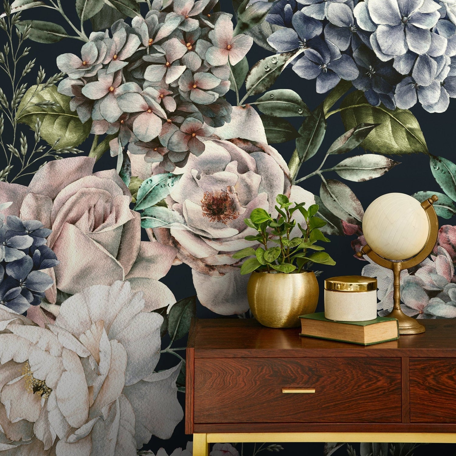 Elegant Floral Bouquet Wallpaper - B231 - WallTrend