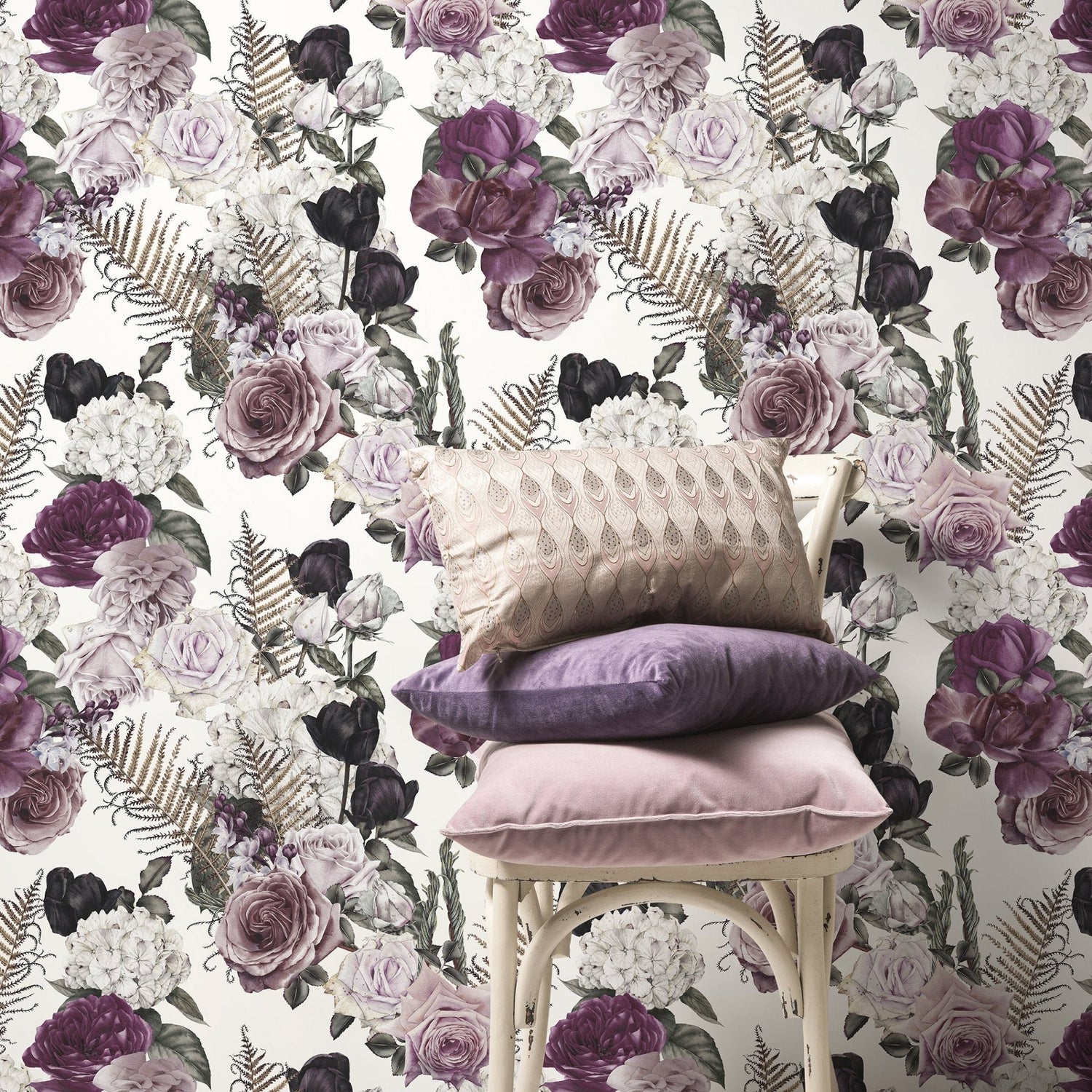 Elegant Floral Bouquet Wallpaper - C792 - WallTrend