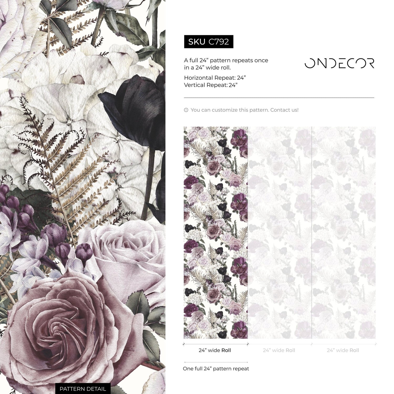 Elegant Floral Bouquet Wallpaper - C792 - WallTrend