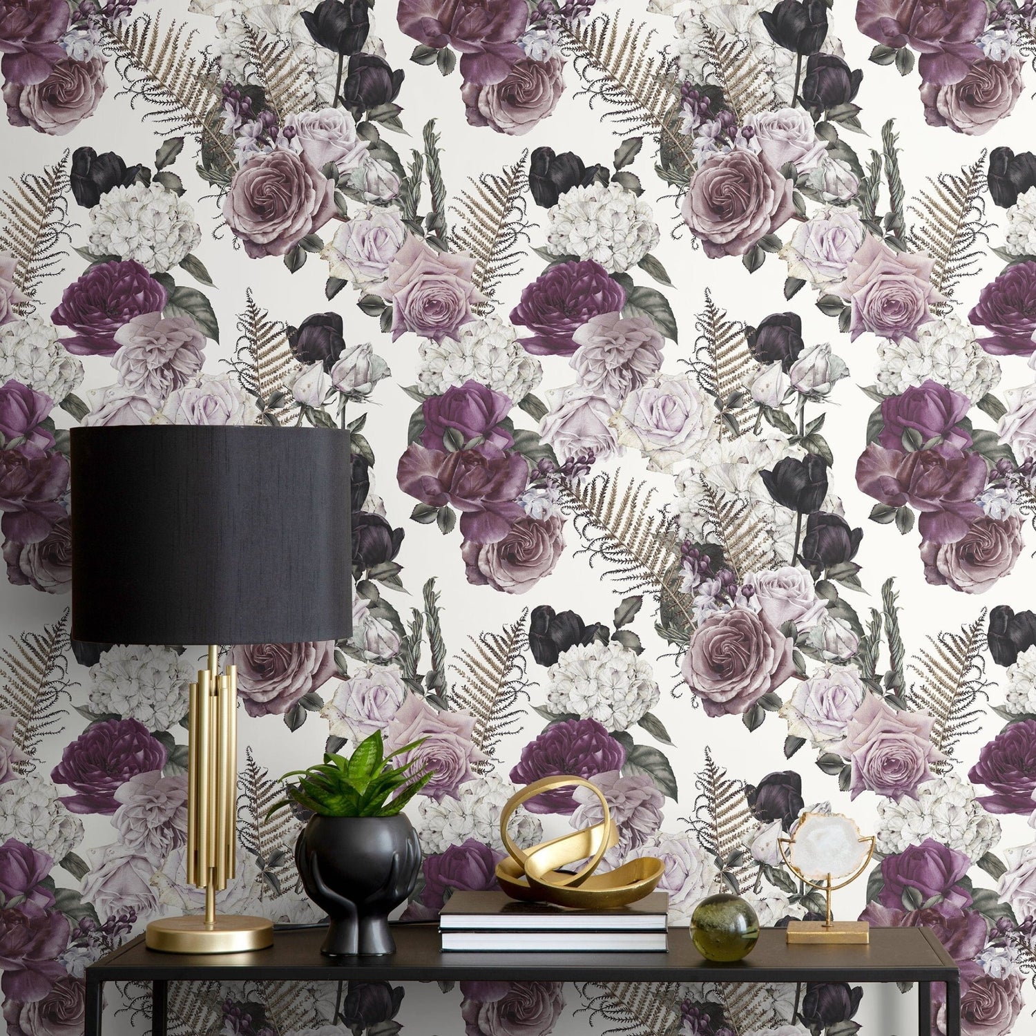 Elegant Floral Bouquet Wallpaper - C792 - WallTrend