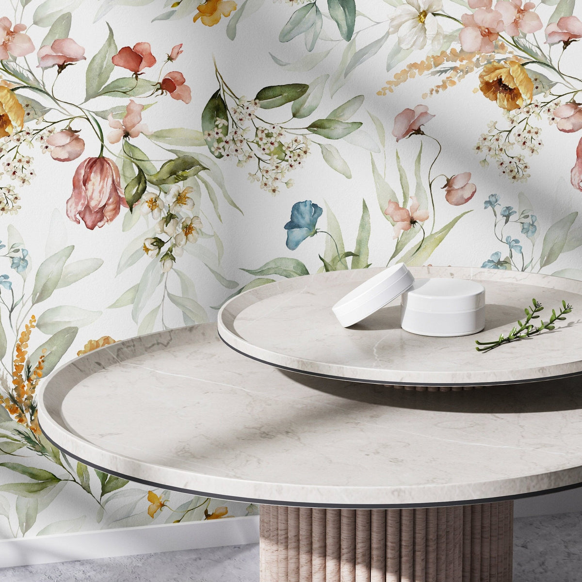 Elegant Floral Bouquet Wallpaper - C826 - WallTrend