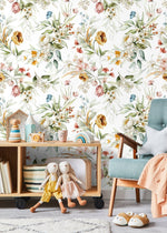 Elegant Floral Bouquet Wallpaper - C826 - WallTrend