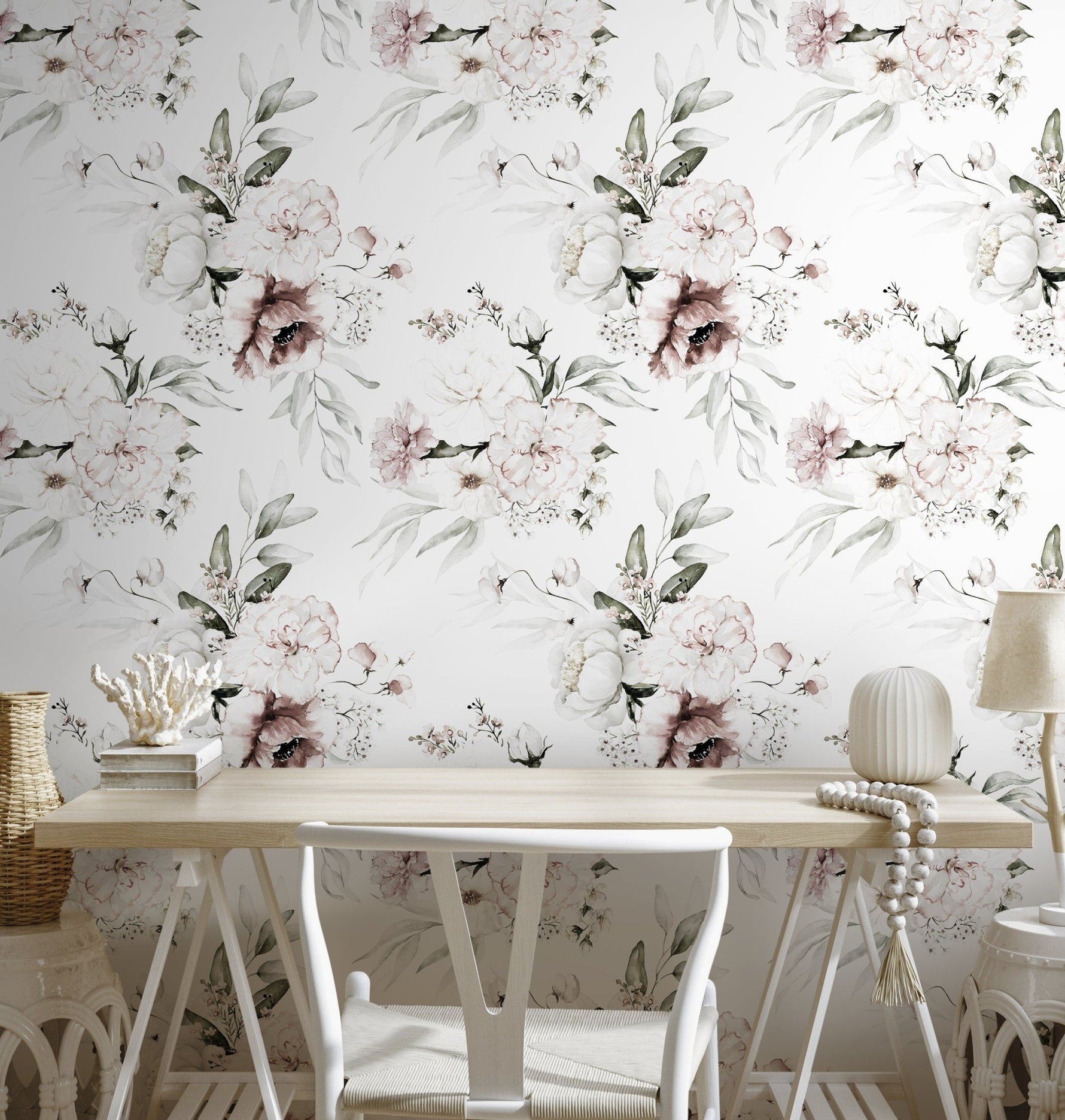 Elegant Floral Bouquet Wallpaper - D023 - WallTrend