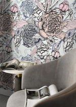 Elegant Floral Burst Wallpaper - B879 - WallTrend