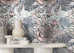 Elegant Floral Burst Wallpaper - B879 - WallTrend