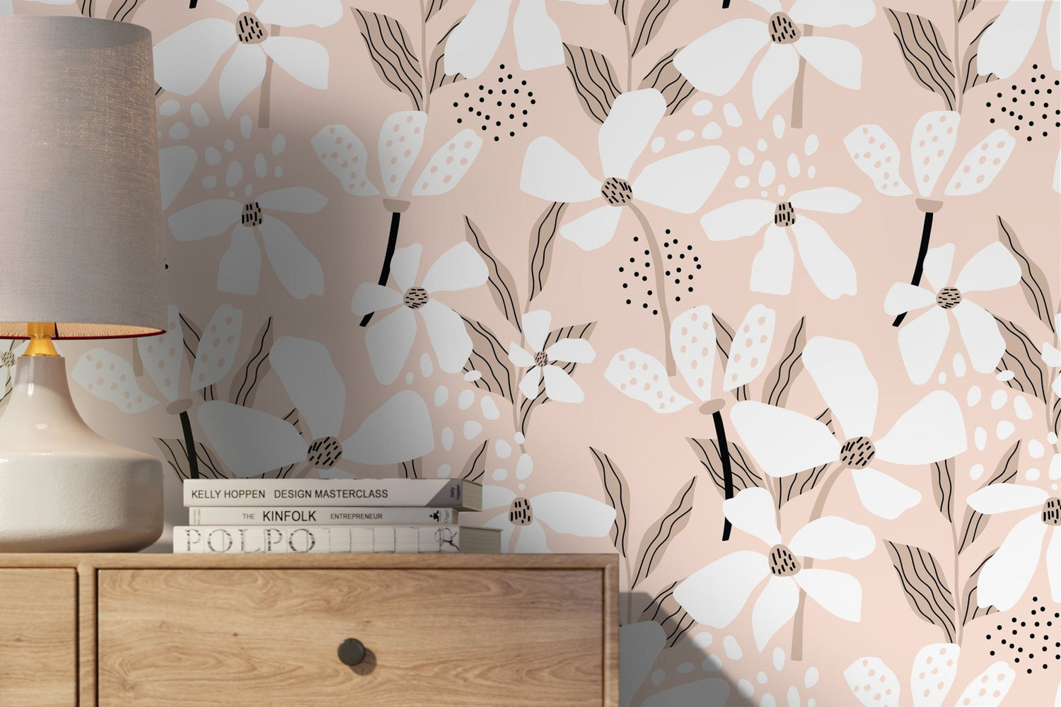 Elegant Floral Design Wallpaper - D374 - WallTrend