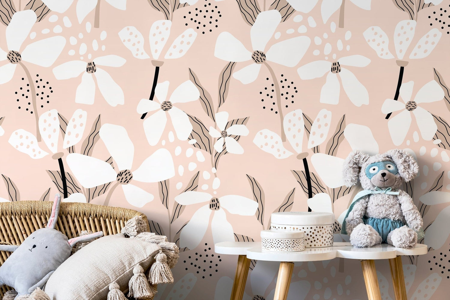 Elegant Floral Design Wallpaper - D374 - WallTrend