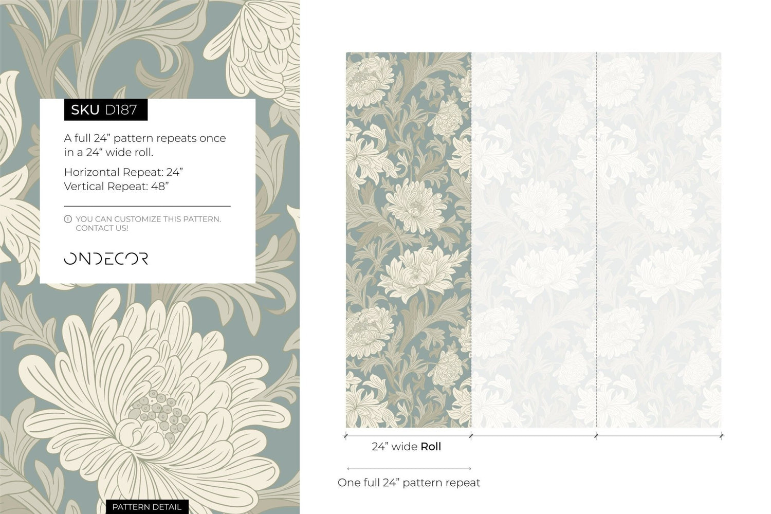 Elegant Floral Elegance Wallpaper - D187 - WallTrend