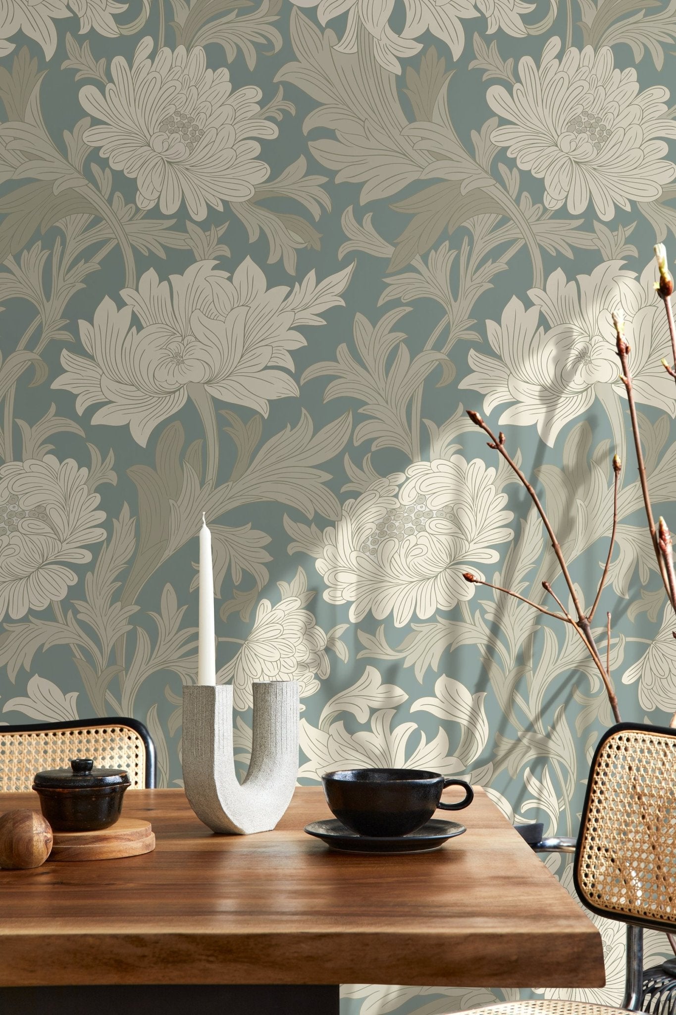 Elegant Floral Elegance Wallpaper - D187 - WallTrend