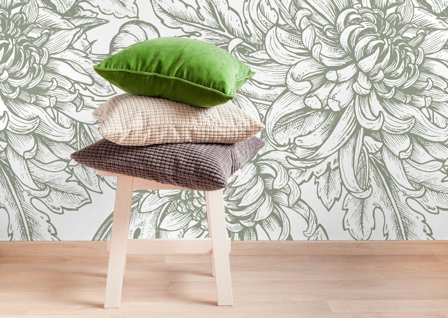 Elegant Floral Engravings Wallpaper - C300 - WallTrend