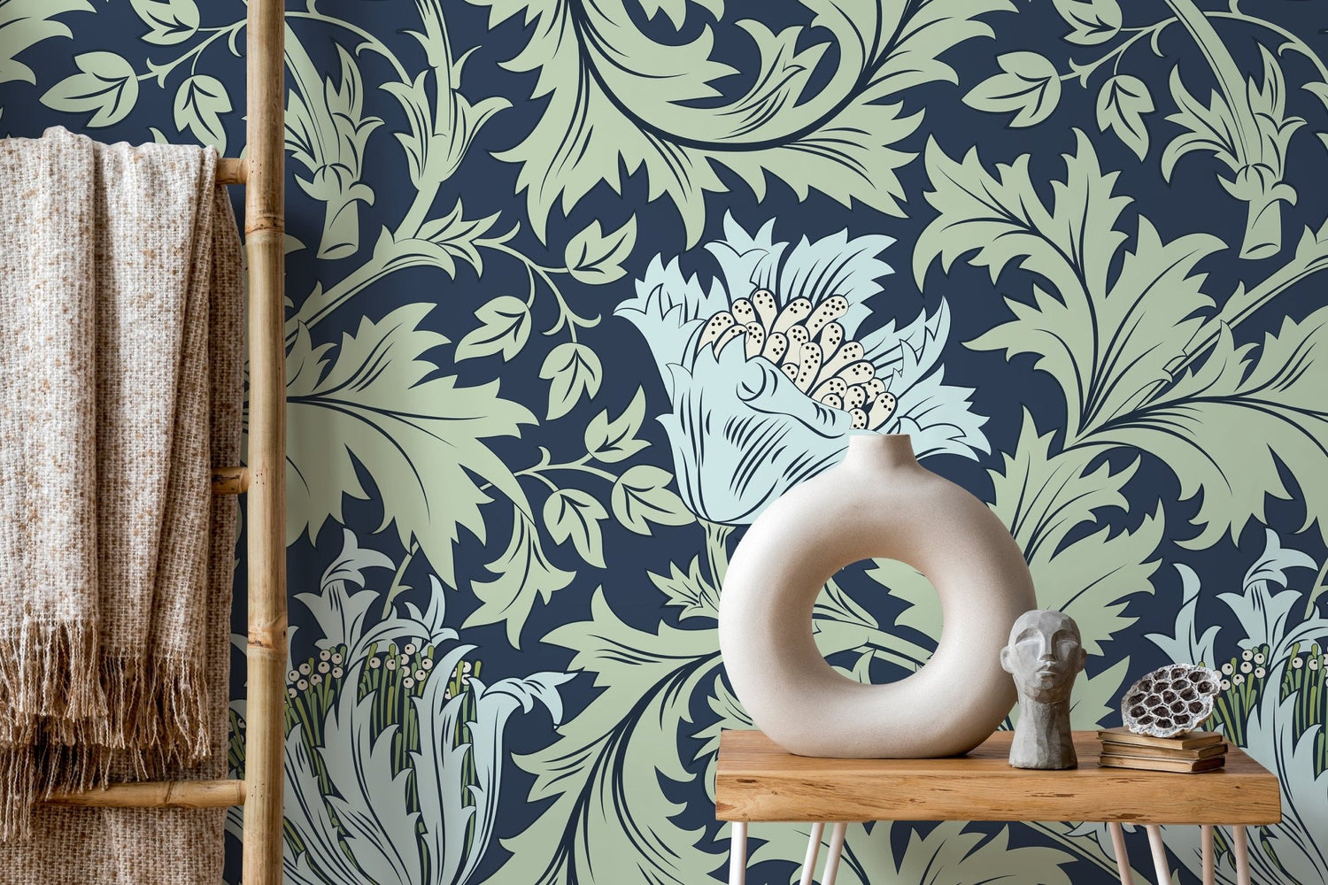Elegant Floral Essence Wallpaper - D516 - WallTrend