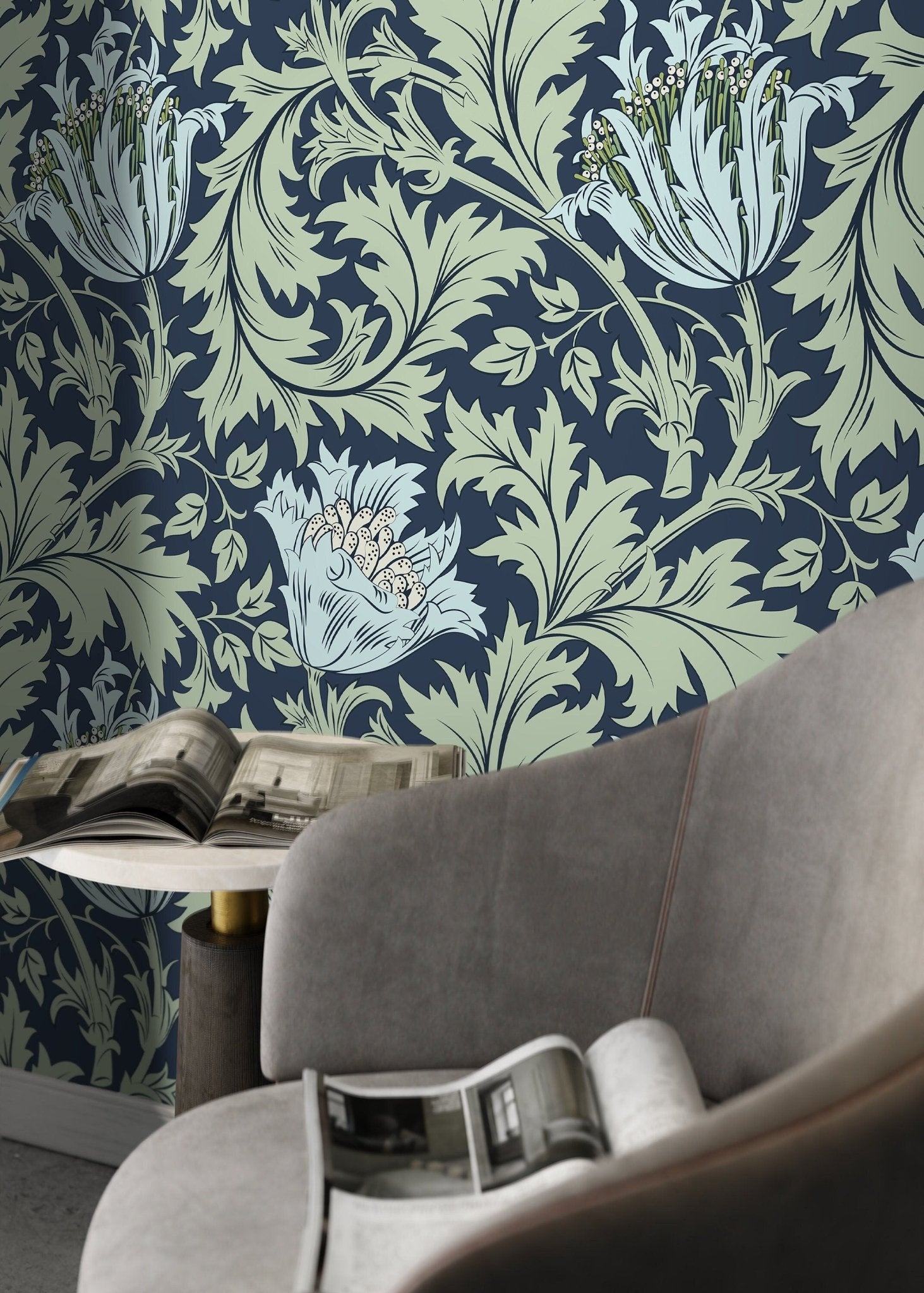 Elegant Floral Essence Wallpaper - D516 - WallTrend