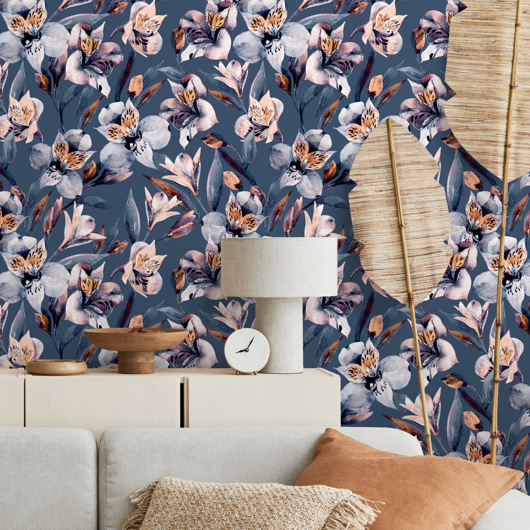 Elegant Floral Harmony Wallpaper - A939 - WallTrend